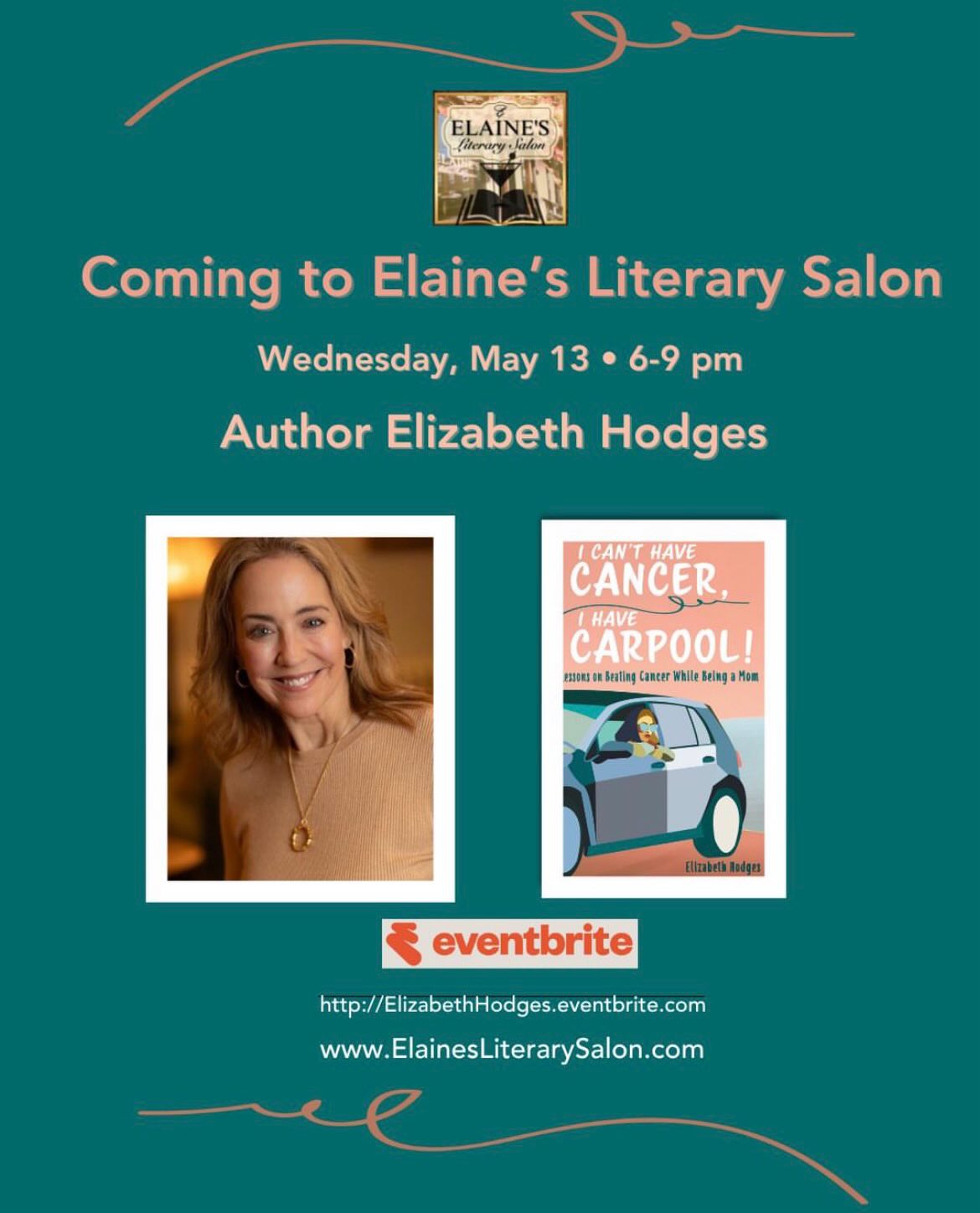 Join me in 2 days!
If you live in DC or happen to be in town this Wednesday, May 13, please stop by @elainesliterarysalon at @elaines_restaurant from 6-9 for a talk about motherhood, cancer and carrying on.
Come for the uplifting interview with acclaimed author @jeffreyjameshiggins and stay for the conversation. I’ll share my story and want to hear yours! This event is for any mother, not just survivors, who is in the middle of a challenging time. Caregivers and family members are also welcome!
Register for your free ticket in the link in bio ⬆️ Free signed copies of my book will be available.
I hope to see you there. 🤍