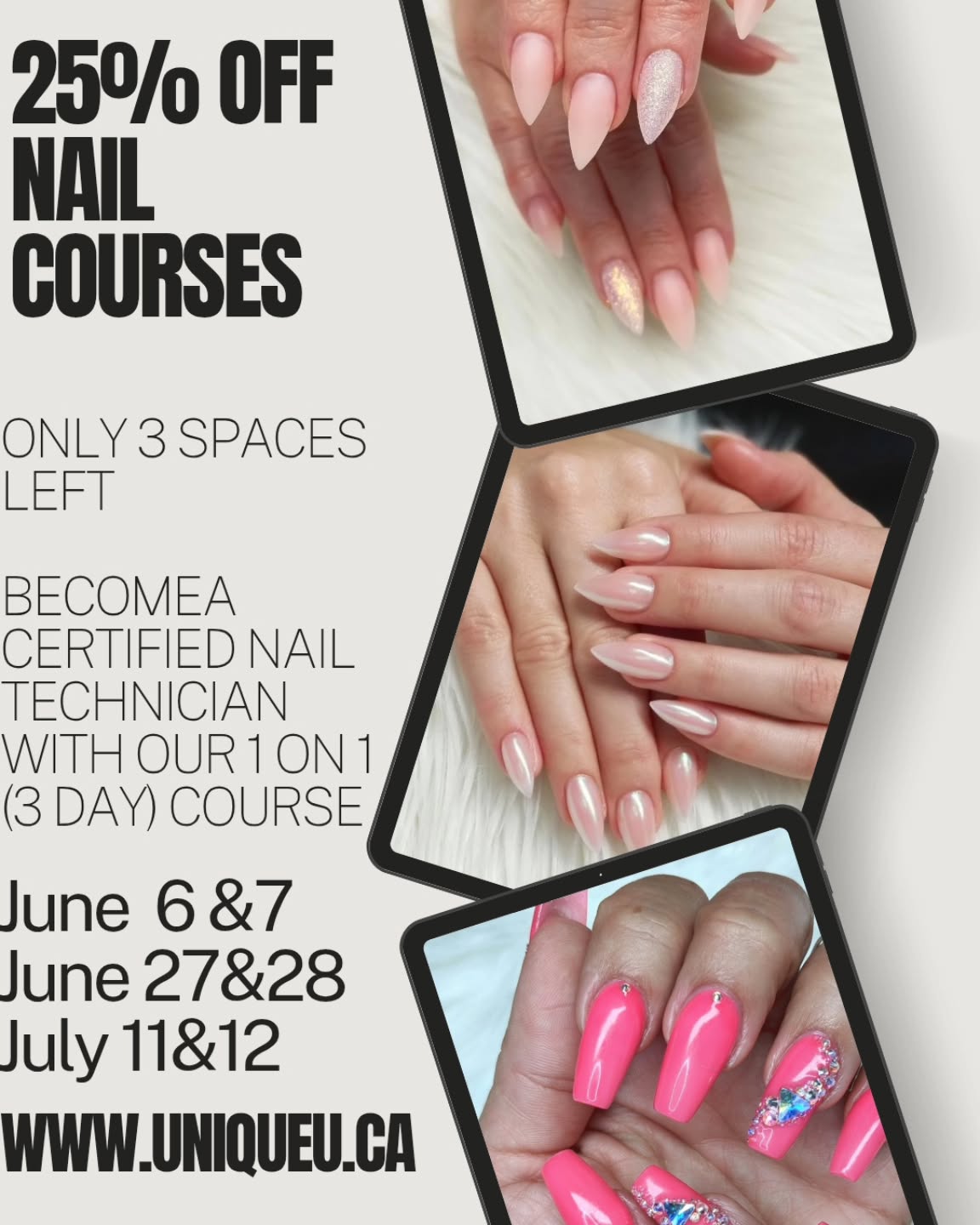 Register now before they're gone! All details on website
**LINK IN BIO**
#yegnails #nailclass #nailtech #yycnails #nailsnailsnails