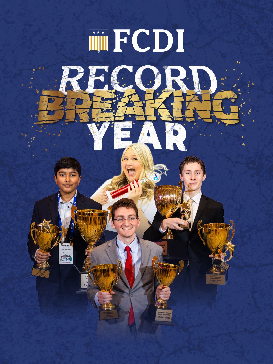 It’s been a milestone year for the Florida Civics and Debate Initiative! The 2025–2026 season broke records across the board.
⭐️ All 67 Florida counties represented
⭐️ 600+ attendees from 15 states at The Great Debate 2026 ⭐️ $145,000 Awarded for the Champions of Ronald Reagan Presidential Debate at the 2026 State Championship
⭐️ Record-breaking tournament attendance
⭐️ 47 students brought to the State Capitol for FCDI Day