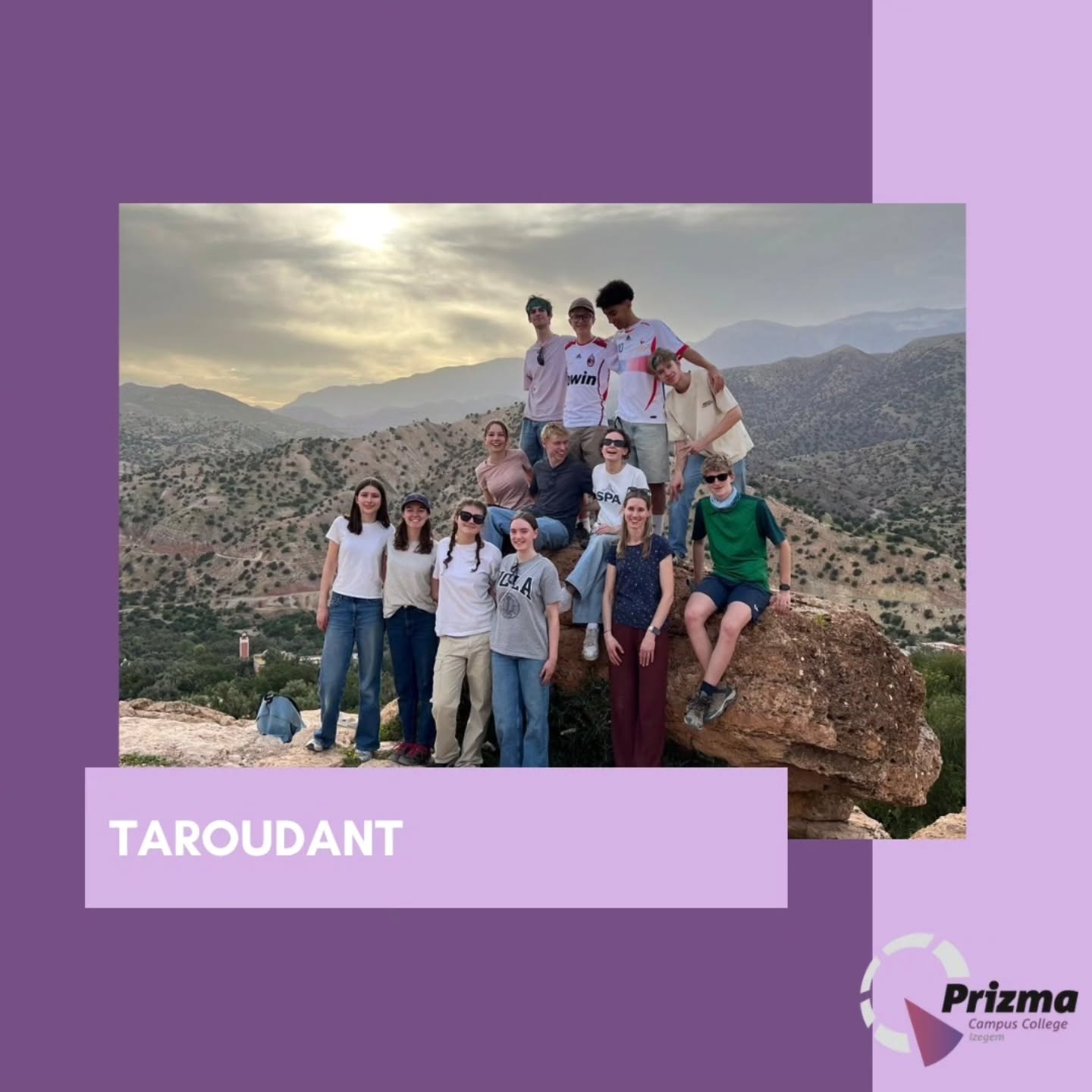 Ondertussen zijn we met een aantal zesdes al even terug van Taroudant, Marokko. Het was een fantastische week vol beklijvende ervaringen: de warme ontvangst van Hlimou en alle mensen die ons pad kruisten, de geuren en kleuren, de dankbaarheid van iedereen voor onze financiële steun, hun aanstekelijke levenslust...
Kom zeker luisteren naar de verhalen op het eetfestijn op vrijdag 29 mei om 19u!
Inschrijven kan via deze link: http://shop.stamhoofd.be/eetfestijn-tvv-taroudant
#prizmacampuscollege #hiergroeittalent