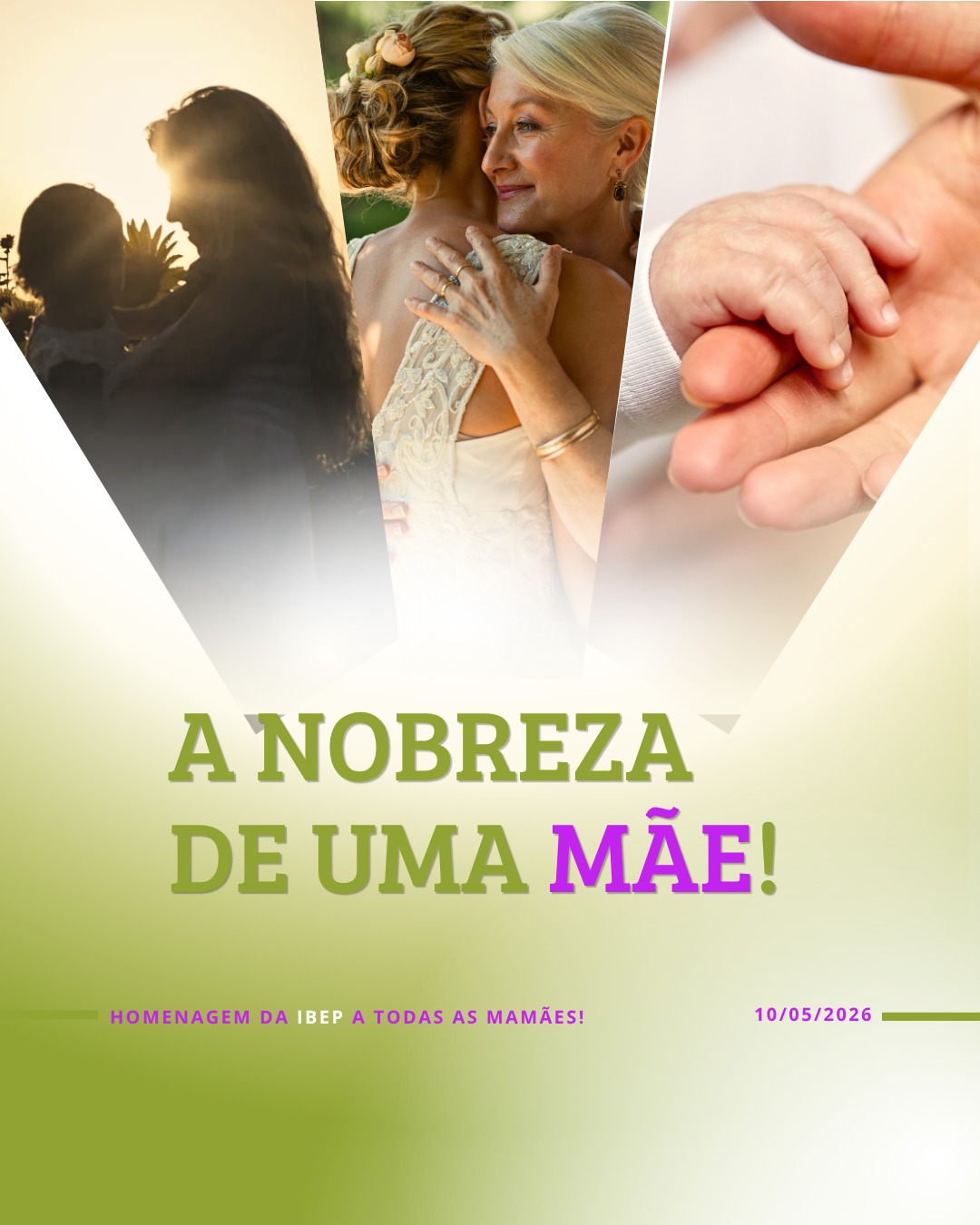 A Mãe Virtuosa
Mais do que perfeição, a virtude é uma postura. É aquela que carrega a sua missão com zelo, sabendo que seus passos guiam uma geração.
Ela empenha esforço onde há cansaço e dedicação onde há rotina, pois entende que sua força não vem de si mesma, mas de um coração temente a Deus.
Como diz a Escritura: 'Muitas mulheres procedem virtuosamente, mas tu a todas sobrepujas' (Provérbios 31:29)
Que assim seja o seu viver, querida Mamãe.
.
.
.
.
.
.
#ibepuberlandia
#diadasmaes
#pastorbalmir