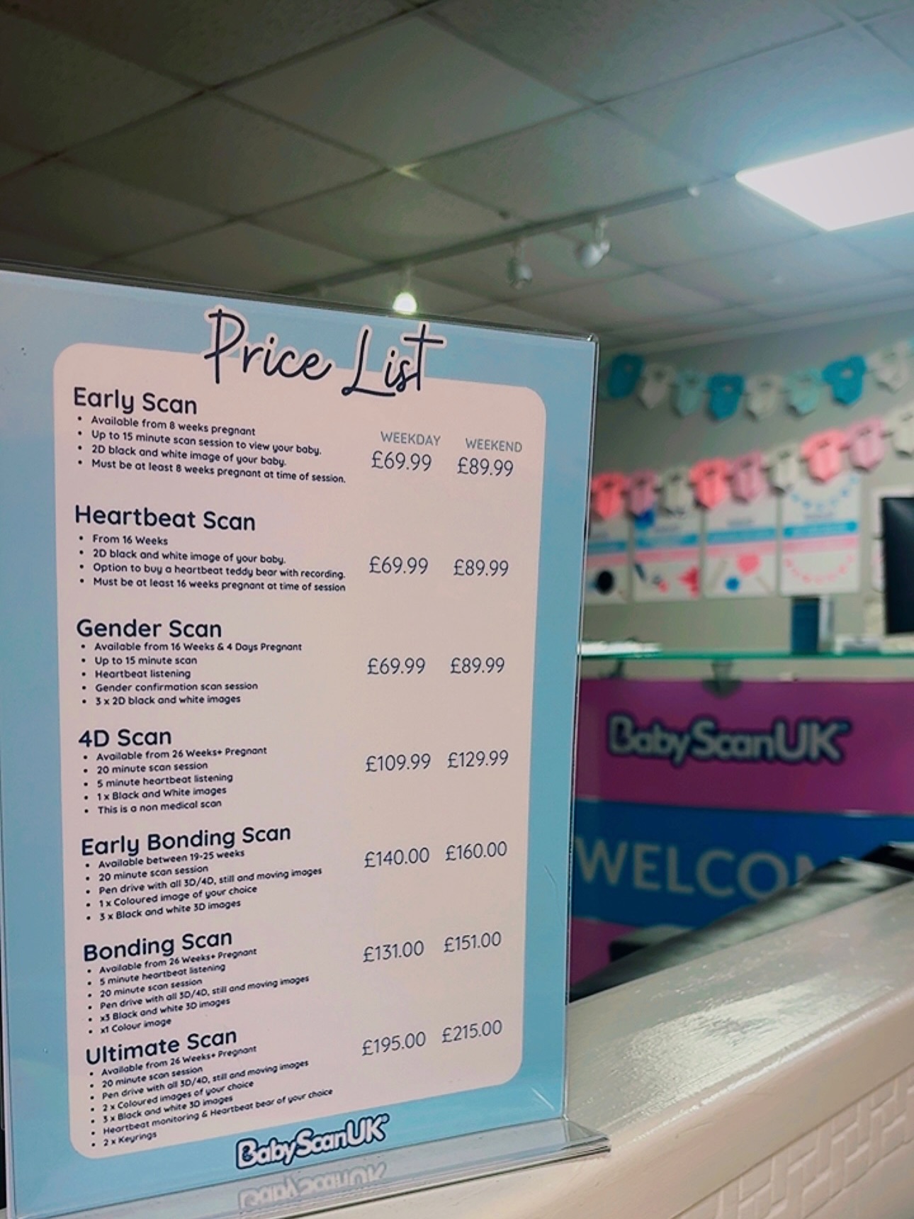Wondering what we offer at BabyScanUK? 💙🩷
From early bonding sessions to gender reveal celebrations, here is a breakdown of the services you can get!✨
Scan Packages
• Early Scan (from 8 weeks):
£69.99 Weekday / £89.99 Weekend
• Gender Scan (from 16 weeks & 4 days):
£69.99 Weekday / £89.99 Weekend
• 4D Scan (from 26 weeks):
£109.99 Weekday / £129.99 Weekend
• Ultimate Scan: Includes 3D/4D images, a pen drive, a heartbeat bear, and keyrings for £195.00 Weekday / £215.00 Weekend.
Gender Reveal Fun which can include balloons, cannons, and heartbeat bears.
Available at:
📍 Nelson | Cross Hands
📞 01443 453331 | 01269 500200
Join us for your scan by calling us or booking via our website!
#BabyScanUK #BabyScan #CrossHands #Swansea #Pembrokeshire