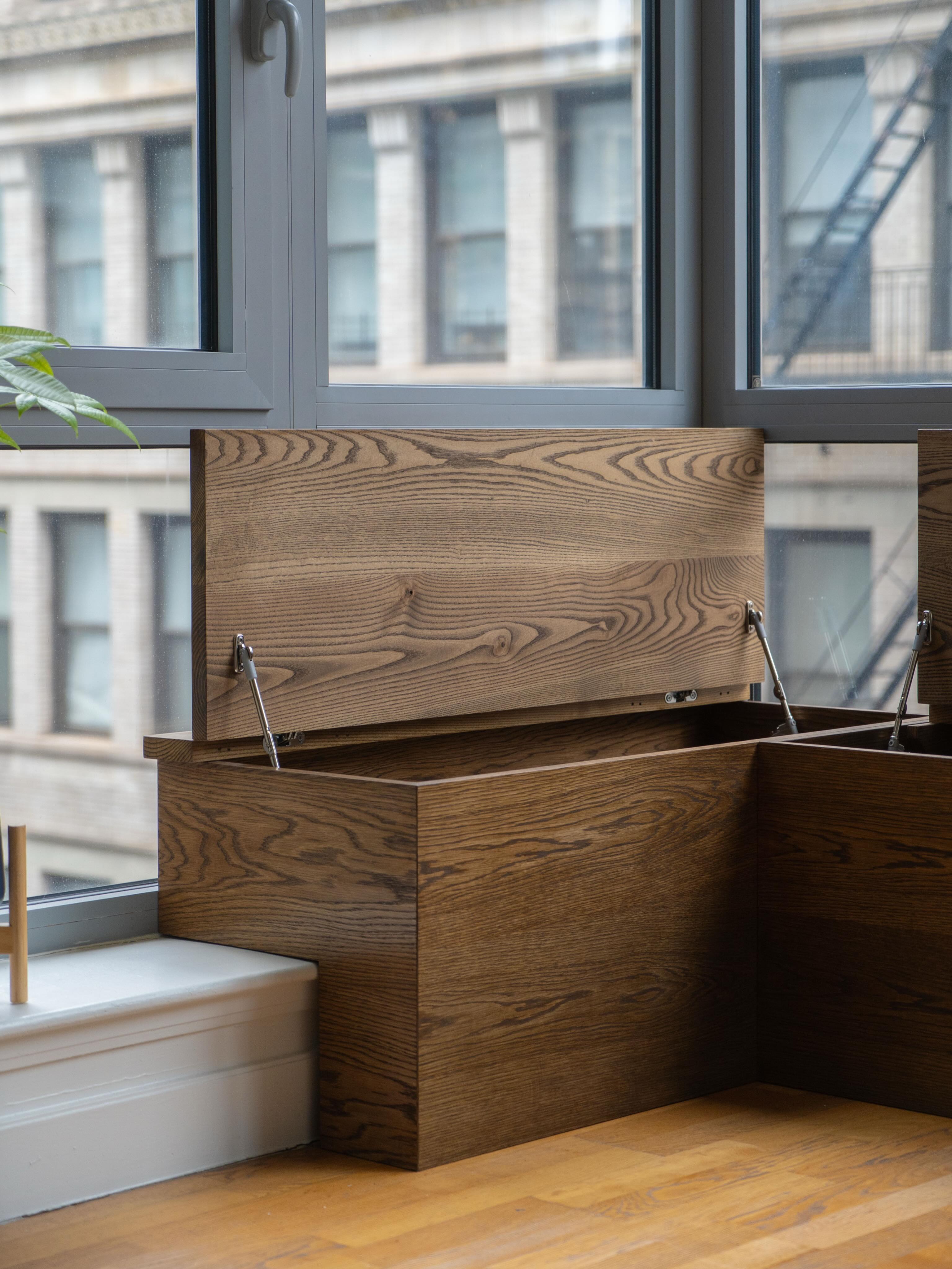 Haley + Cole came to us with a not-so-uncommon problem when you’re living in a New York City apartment - a small, underutilized corner that had both massive potential and a handful of design challenges.
Perfect for a banquette, this space was home to a low, long windowsill that stood in the way of creating functional seating to pair with their antique, heirloom table.
We met with them for an in-home consultation where we took precise measurements, got a better sense of their style and talked about what’s important to them when it comes to design and function.
From there and without sacrificing comfort or aesthetics, we designed a custom L-shaped banquette that seamlessly integrated their windowsill allowing the space to feel intentional rather than limiting.
Versatility in furniture is key when considering sustainability, and while this banquette was designed around a low-lying windowsill, it was important for us to consider how these benches would function in Haley + Cole’s next place.
We outfitted each of the benches with detachable, self-storing feet so they can stand freely and feel at home in any corner.
#followyourpath #furnituredesign #storagebench #customfurniture #woodworking