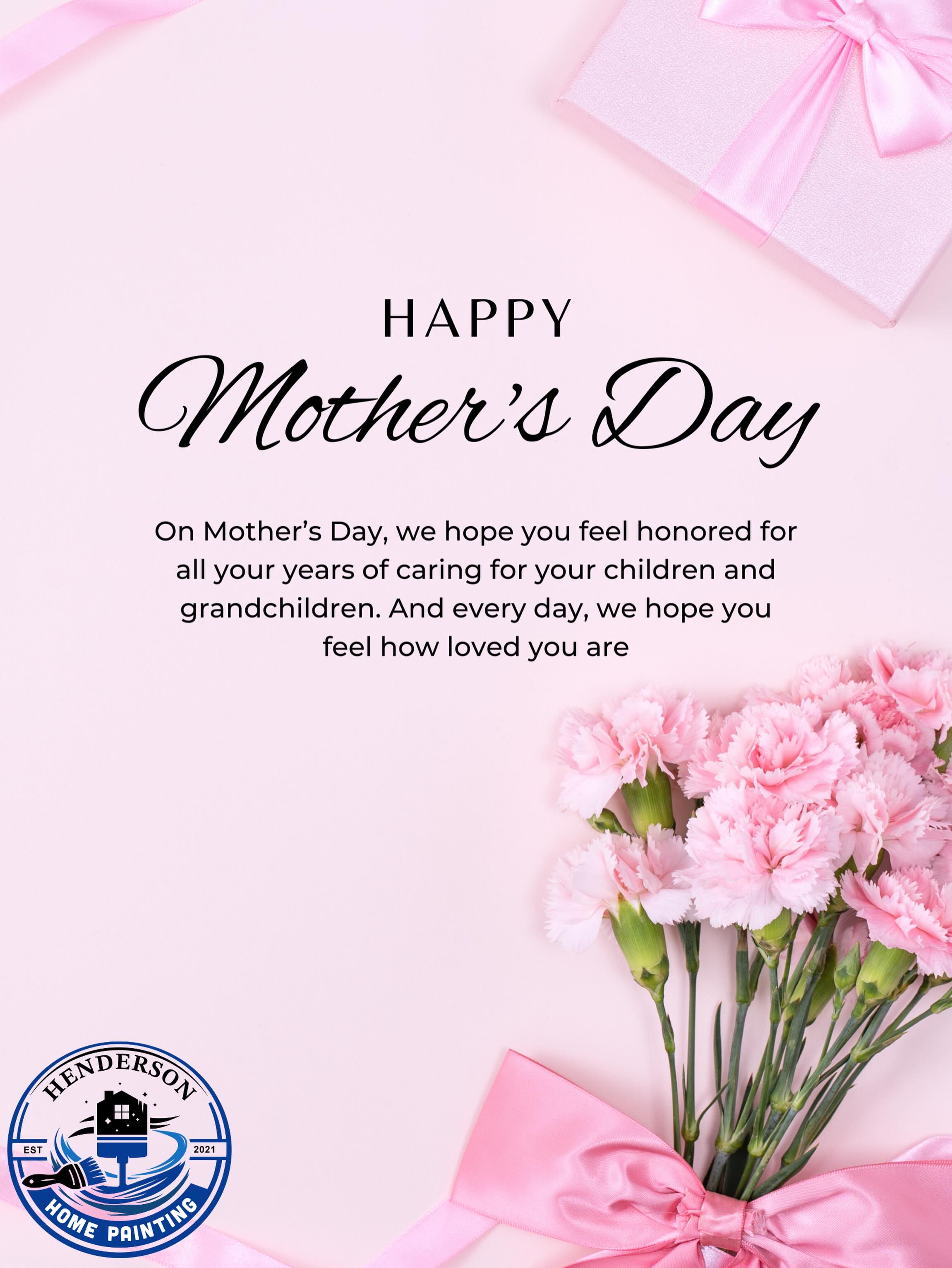 Happy Mother’s Day from Henderson Home Painting!
Behind every beautiful home we paint, there is often a mom who makes that house a home. Today, we’re putting down the brushes and rollers to celebrate the incredible women in our community.
Whether you’re a first-time mom, bonus mom or a grandmother, thank you for all you do to brighten our lives. We hope your day is as vibrant and beautiful as a you!
MothersDay2026 #HendersonHomePainting #elkriver #elkrivermn #elkriver #ʜᴏᴍᴇsᴡᴇᴇᴛʜᴏᴍᴇ