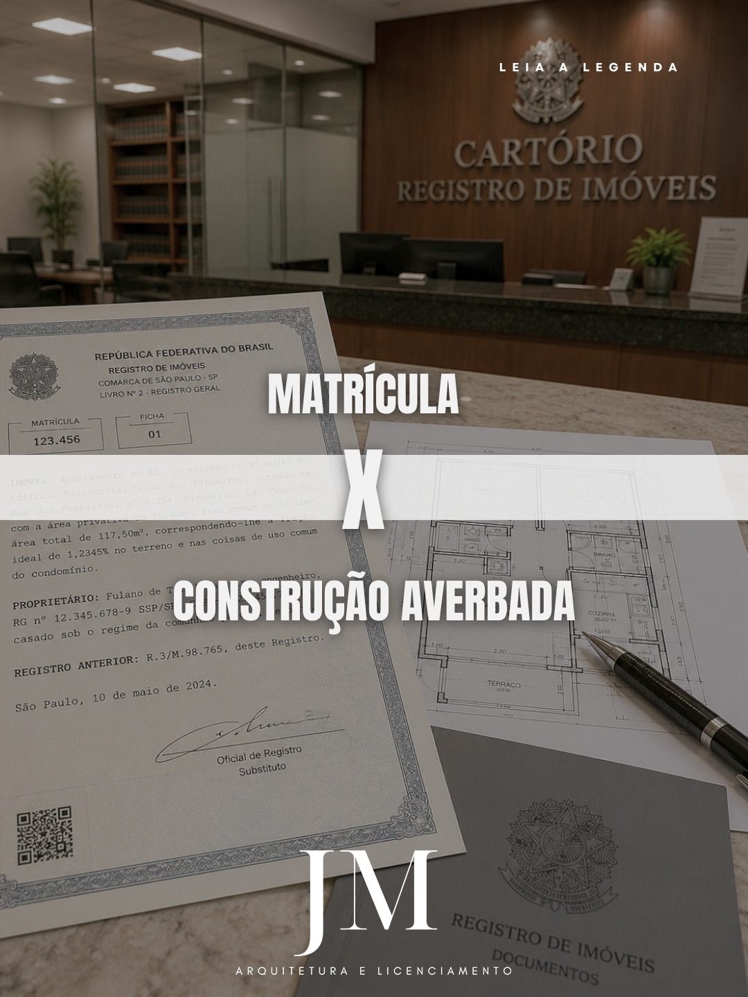 Ter matrícula no cartório não significa que a construção está registrada.
A matrícula identifica o terreno. A averbação registra o que foi construído sobre ele. São dois atos distintos e muita gente tem a matrícula sem a averbação da obra.
Resultado: o imóvel existe no papel, mas a construção não existe legalmente.
Na JM Arquitetura e Licenciamento, verificamos a situação registral antes de qualquer passo na regularização.
Envie REGULARIZAR no direct.
#imovelirregular
#regularizaçãoimobiliaria
#engenhariacivil
#regularizaçãoimobiliária
#regularização