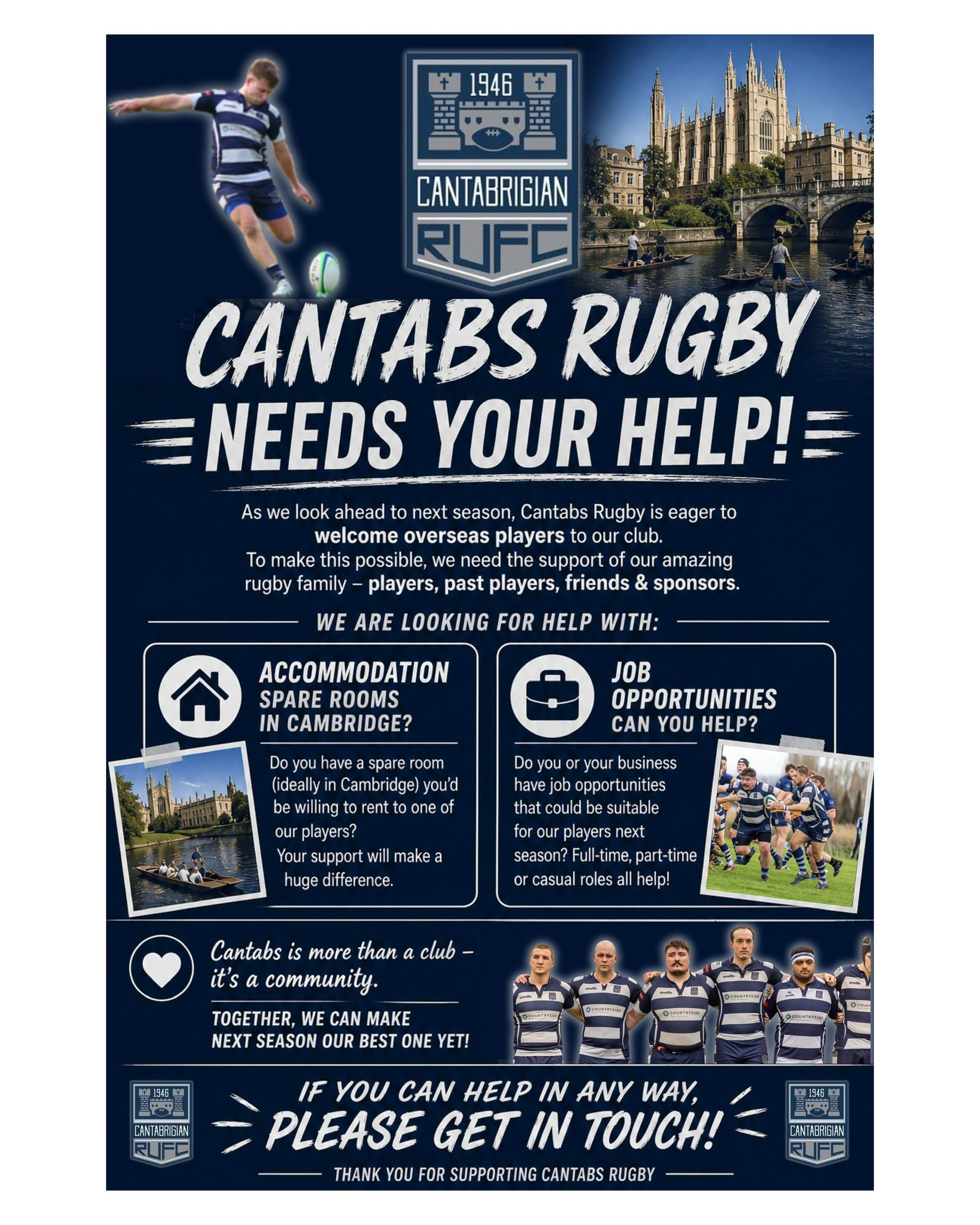 Can you help us as we look to next season?
Send us a message 💙🤍💙