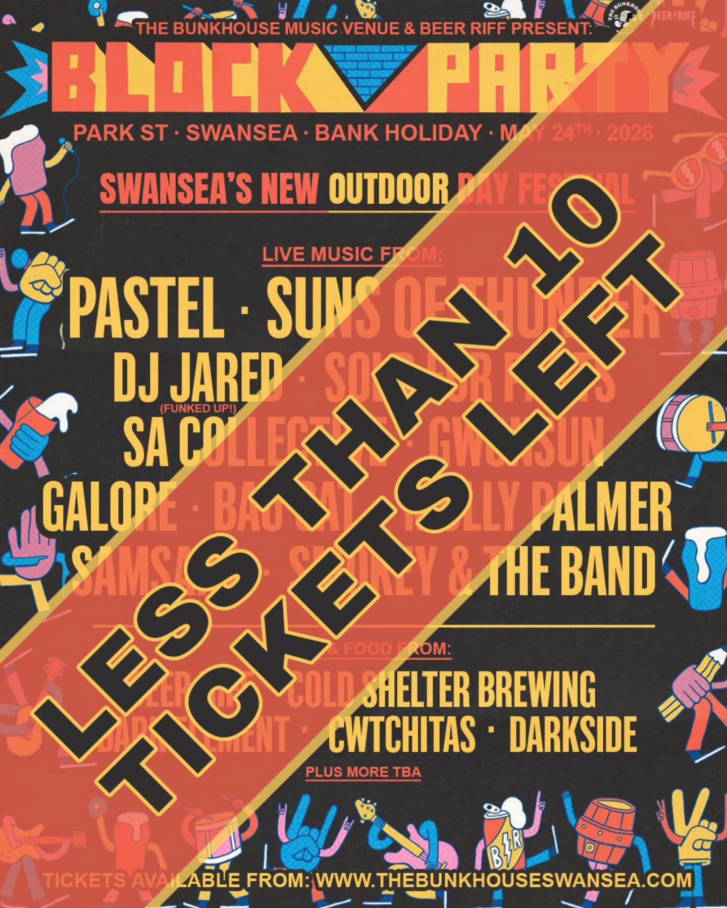 "We gonna need a bigger b̶o̶a̶t̶ street"
🚨 LESS THAN 10 TICKETS LEFT 🚨
Ohhhh you read that right! There's just less than 10 tickets left for The Block Party!
Don't miss out. Get yours now.
Over.
.
.
.
@pastelbanduk @soldforpartsband @jared_percival @sunsofthunderband @thegaloresound @bau__cat @sa__presents @gwonsun @seeksamsara @smokey_andtheband @cwtchitas @darkelementbrewery @beerriffbrewing @darksidecafe__ @coldshelterbrewco