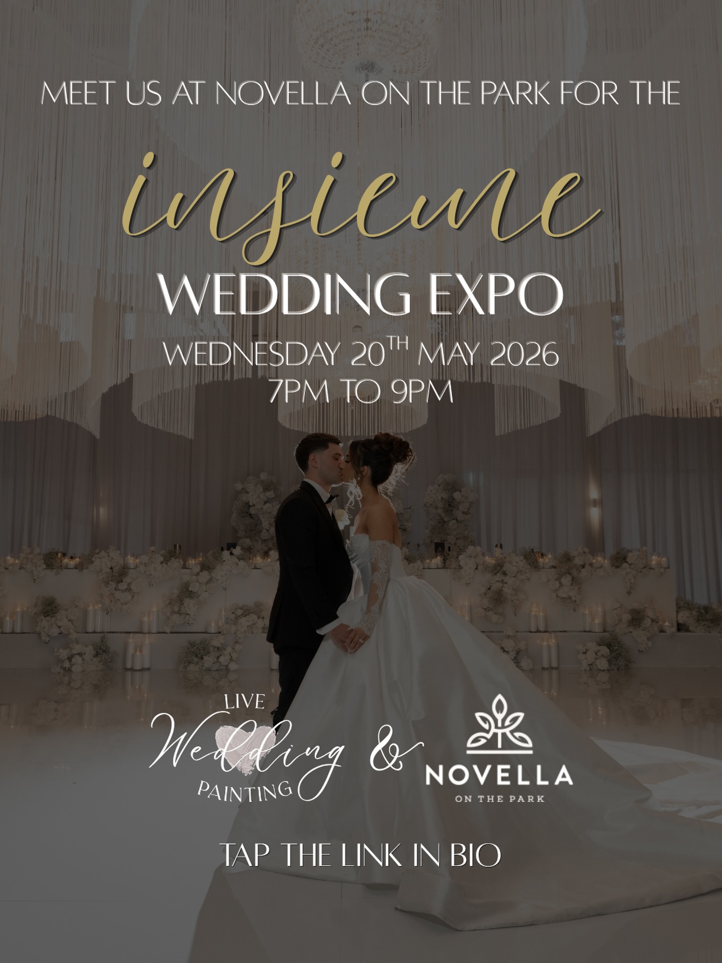 Join us at Novella on the Park for the Insieme Wedding Expo ✨
Wednesday 20th May 2026
7PM – 9PM
We can’t wait to meet future couples 🤍
Tap the link in bio to register.