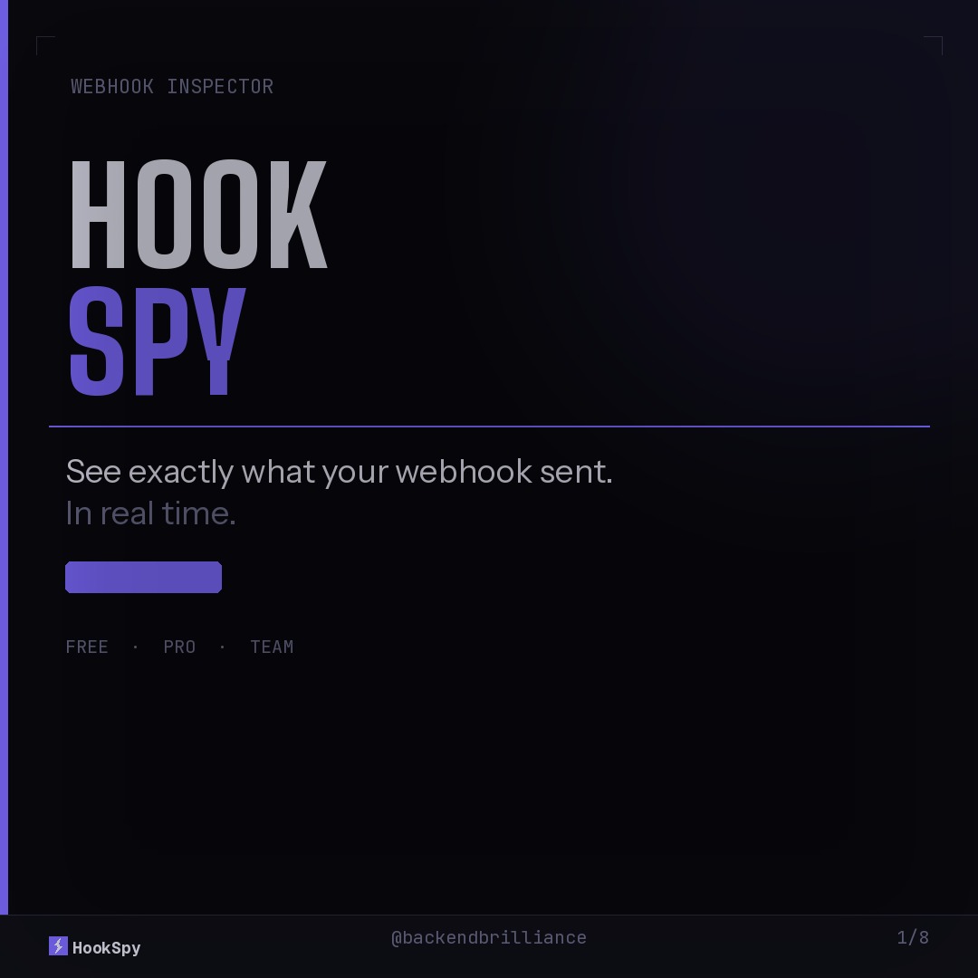 https://hookspy.in
You're building an e-commerce app. You've integrated Razorpay for payments. Your backend has a `/webhook/payment` handler that's supposed to:
1. Receive the `payment.captured` event from Razorpay
2. Mark the order as paid in your database
3. Send a confirmation email to the customer
You test it. The payment goes through on Razorpay's side. But the order never gets marked as paid. You don't know if:
- Razorpay is even sending the webhook
- Your server is receiving it but crashing silently
- The payload structure is different from what you expected
- A specific header is missing that your validation code requires
You're flying blind.
HookSpy.in solves this.
1 endpoint always FREE, Try it !!
#hookspy #webhooks #productlaunch #kafka #mvp