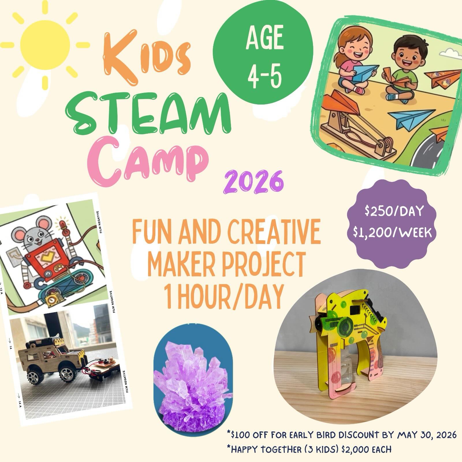 🌈 2026 Summer STEM Camp @ Haruki Robotics Lab 🤖✨
🚀 Calling all young creators aged 4 – 11!
Join us for a fun‑filled STEM adventure where learning meets creativity 💡
🎨 Maker Projects – Build, tinker, and invent!
🤖 Robotics – Bring machines to life with your own hands!
🔬 Science Experiments – Discover the magic of how things work!
💻 Game Coding – Create and play your own games!
🧩 3D Design – Turn imagination into real‑life 3D prints!
👩🏫 Guided by our Haruki Robotics team, kids explore, create, and have tons of fun!
✨ Let’s make this summer inspiring, hands‑on, and unforgettable!
📍 Haruki Robotics Lab (Wong Chuk Hang)
📅 June – August 2026
📲 DM us to reserve your spot today!
#STEMCamp #KidsCoding #RoboticsLab #HarukiRobotics #3DDesign MakerKids STEMLearning SummerCampFun FutureInventors PlayAndLearn