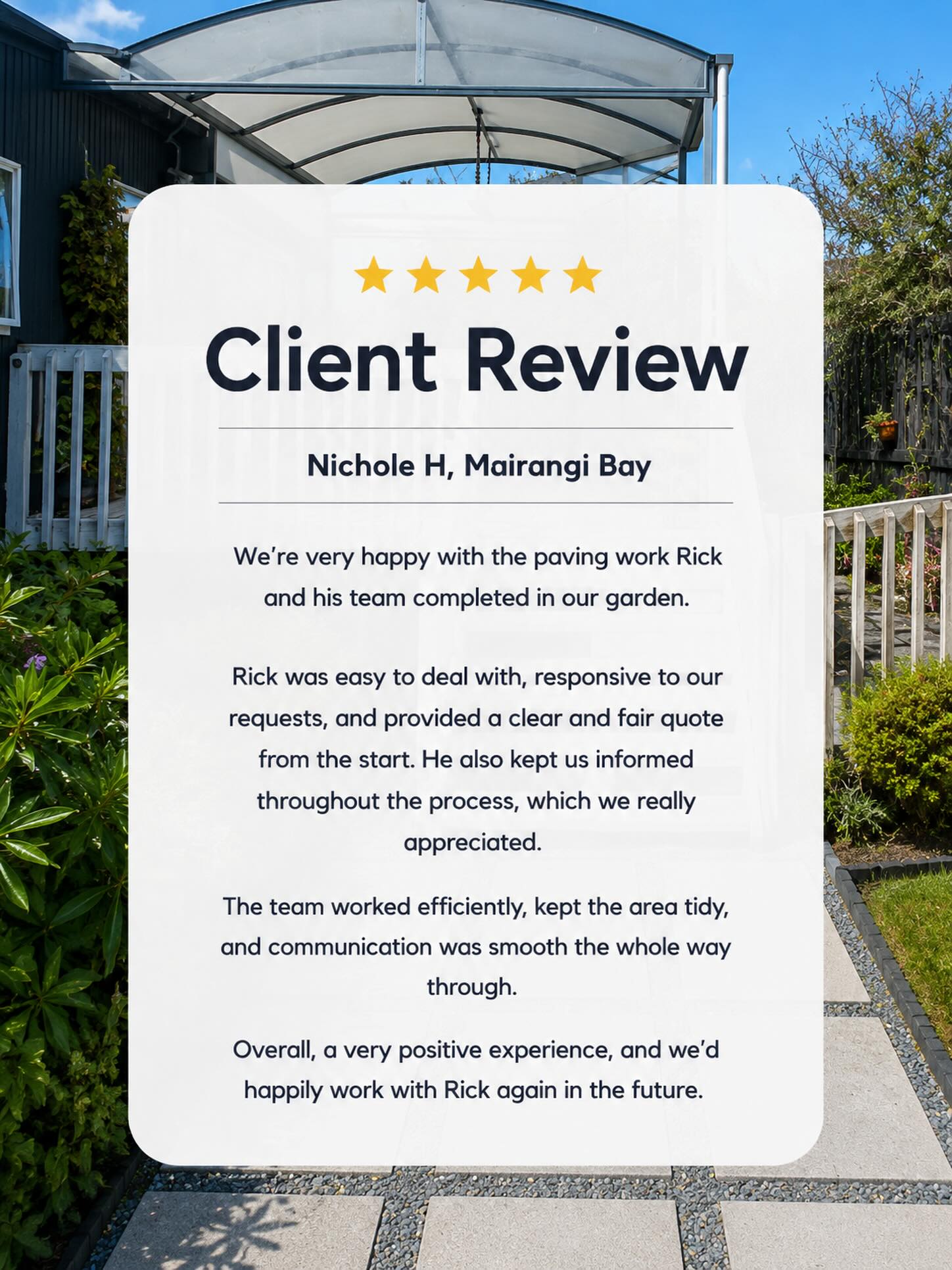 Nichole wanted the garden area to feel more practical, more polished, and easier to enjoy day to day.
By refreshing the paving and improving the flow through the space, the whole backyard now feels cleaner, tidier, and more connected.
Really appreciate the review, Nichole 🙌
#testimonialtuesday #mairangibay #aucklandlandscaping #pavingnz #outdoorlivingnz