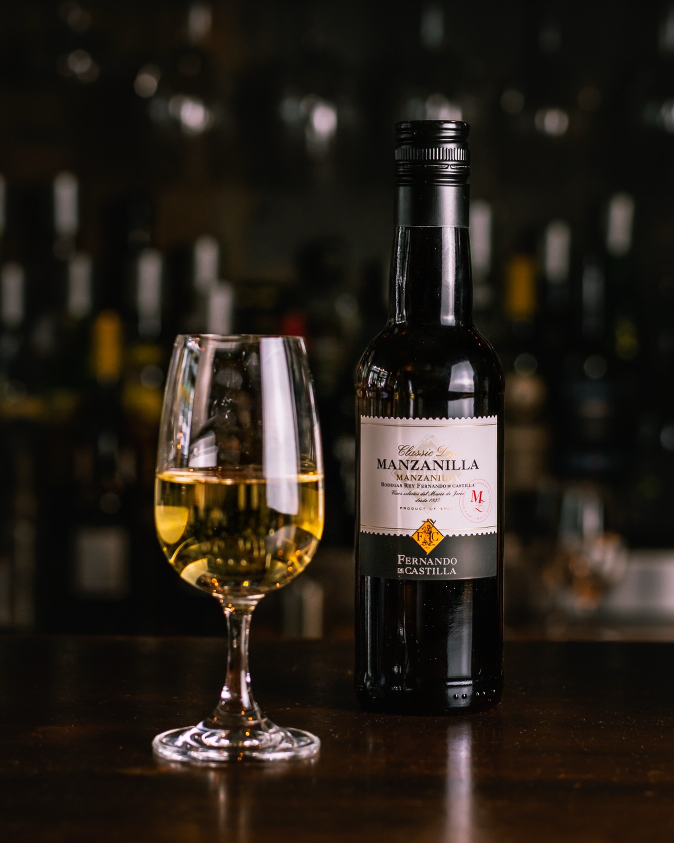 Our Manzanilla is a dry Spanish sherry known for its light body, fresh aroma, and delicate salty notes. The perfect wine to start — or end — your evening with us. #manzanilla #sherry #cheers #tapasnight