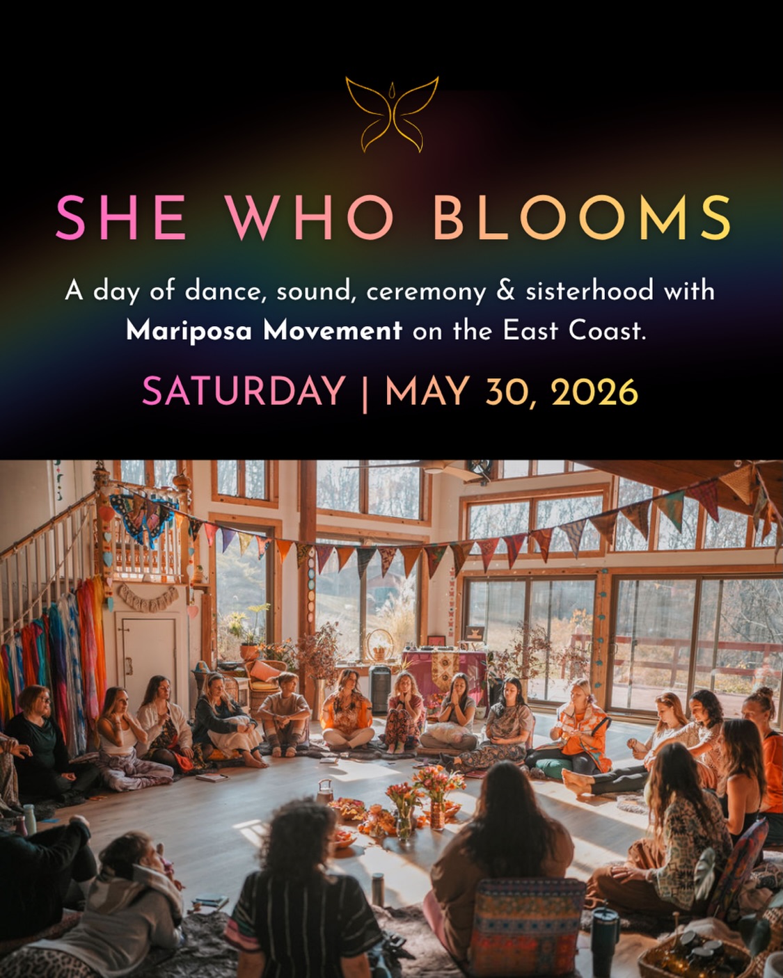 SHE WHO BLOOMS IS EVOLVING 🌸
Think of a cell dividing; one experience becoming two, so we can reach even more of you! Here’s what’s happening:
🌷 She Who Blooms: Day Retreat (In-Person) with Ang
Saturday, May 30th | In-Person with Ang
📍Harmony Mountain House, New Jersey
Cacao Ceremony, Dance + Sound Healing
🌍 She Who Blooms: Full Moon Dance Journey (Online) with Aliza
Sunday, May 31st | Online with Aliza
12:00pm ET | 90 minutes | Via Zoom
Dance with us from wherever you are in the world. Pay what you can.
Comment BLOOM for the details on either event! ✨
Whether you join us in New Jersey, online, or both; there’s a space for you. We can’t wait to dance with you 🦋
With so much love,
Aliza & Ang 🩷