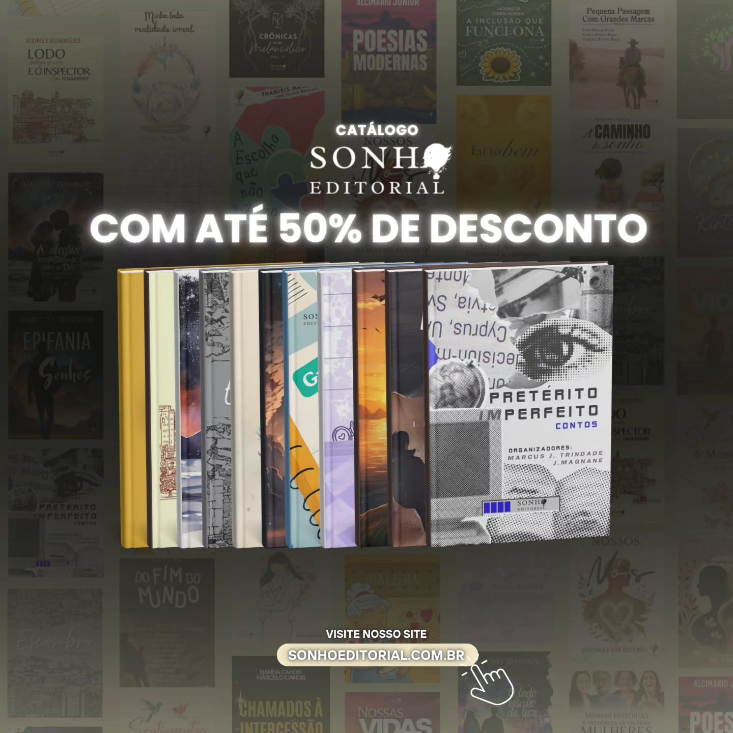 E quem não gosta de um desconto? 🫣
Durante esta semana inteira (11-17/05), o site da Sonho Editorial traz ofertas imperdíveis com até 50% de desconto.
É o momento perfeito para comprar aquele livro de presente para quem você ama... ou para finalmente ler aquele livro da sua lista de desejos.
Você só precisa entrar em sonhoeditorial.com.br e entrar na seção "loja". E depois? Ler tudo o que chegar ao conforto da sua casa.
sonhoeditorial.com.br