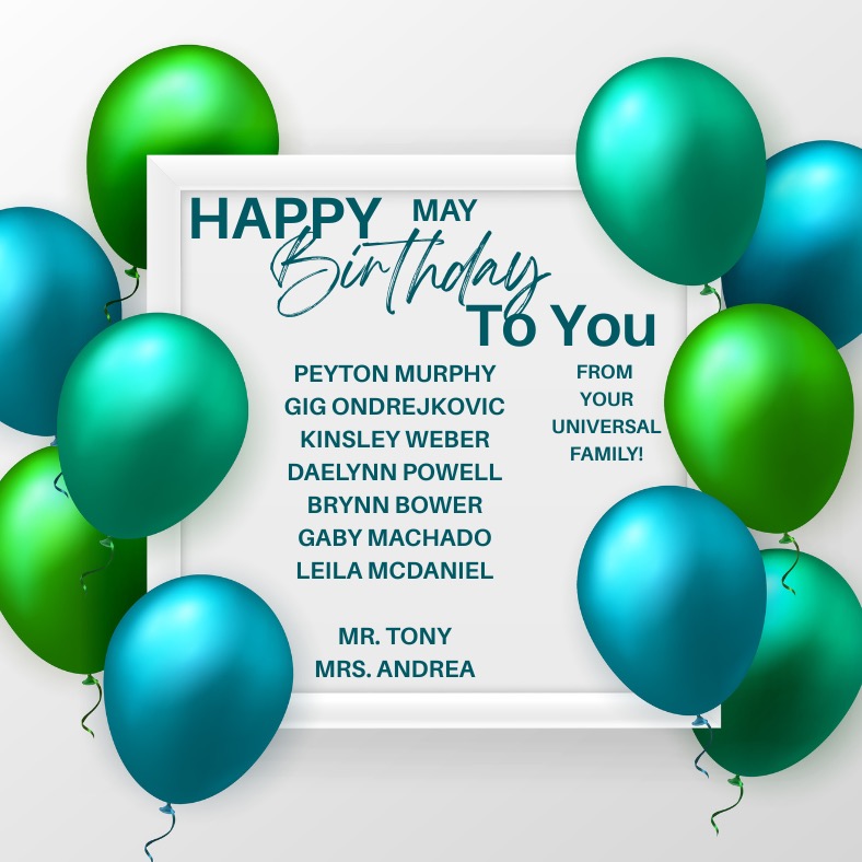 Happy May Birthday!! Sending wishes of love, happiness and luck in your future! Celebrate your day!!!