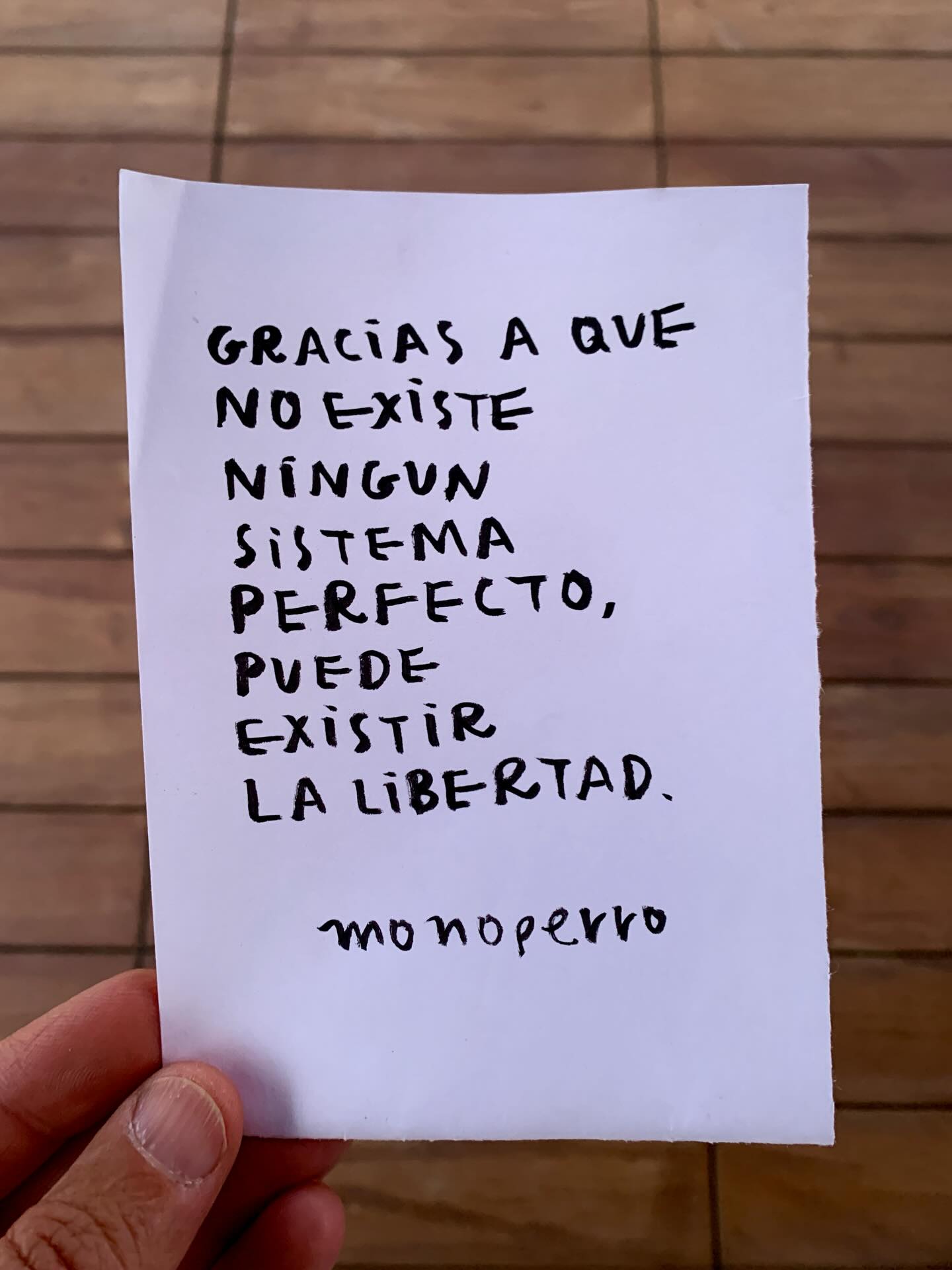 Gracias a que
no existe
ningún
sistema
perfecto,
puede
existir
la libertad.
#cancamusas
#elclubimperfecto
#ultralkymia