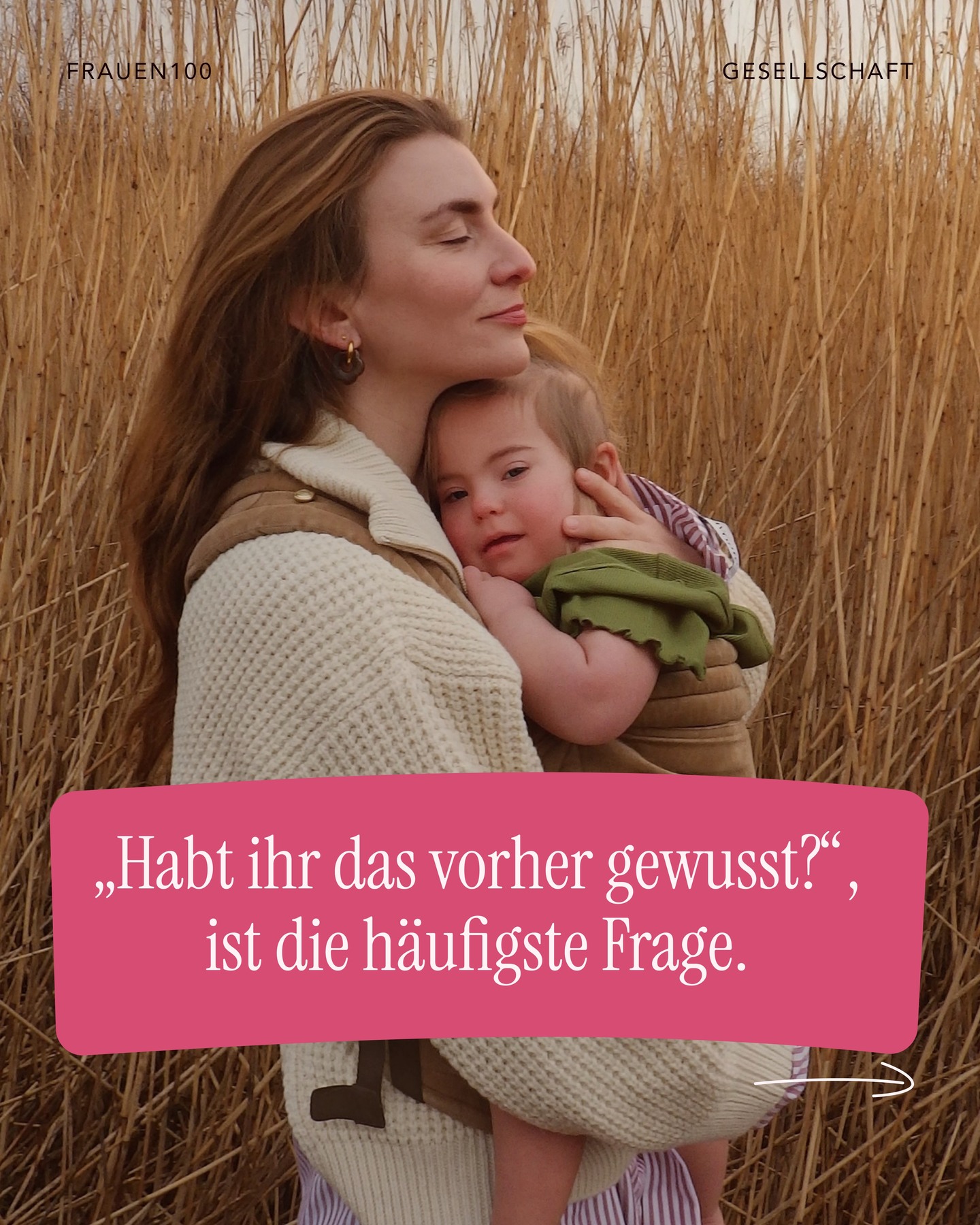 „Habt ihr das vorher gewusst?“
Eine Frage, die Eltern von Kindern mit Down-Syndrom immer wieder hören.
In diesem Beitrag erzählt Thekla Wilkening offen von der Diagnose ihrer Tochter Toni, von Ängsten und Unsicherheiten – aber auch von Liebe, Vorfreude und einem Leben, das so viel schöner wurde, als viele vielleicht erwarten würden.
Mit ihrer Romanreihe „Wir bleiben wir“ möchte sie Berührungsängste abbauen und zeigen, wie wichtig es ist, den Menschen zuerst zu sehen – nicht die Diagnose.
Ein Beitrag über Perspektiven, Vorurteile und darüber, wie aus Angst Liebe werden kann.
#frauen100 #gesundheit #downsyndrome