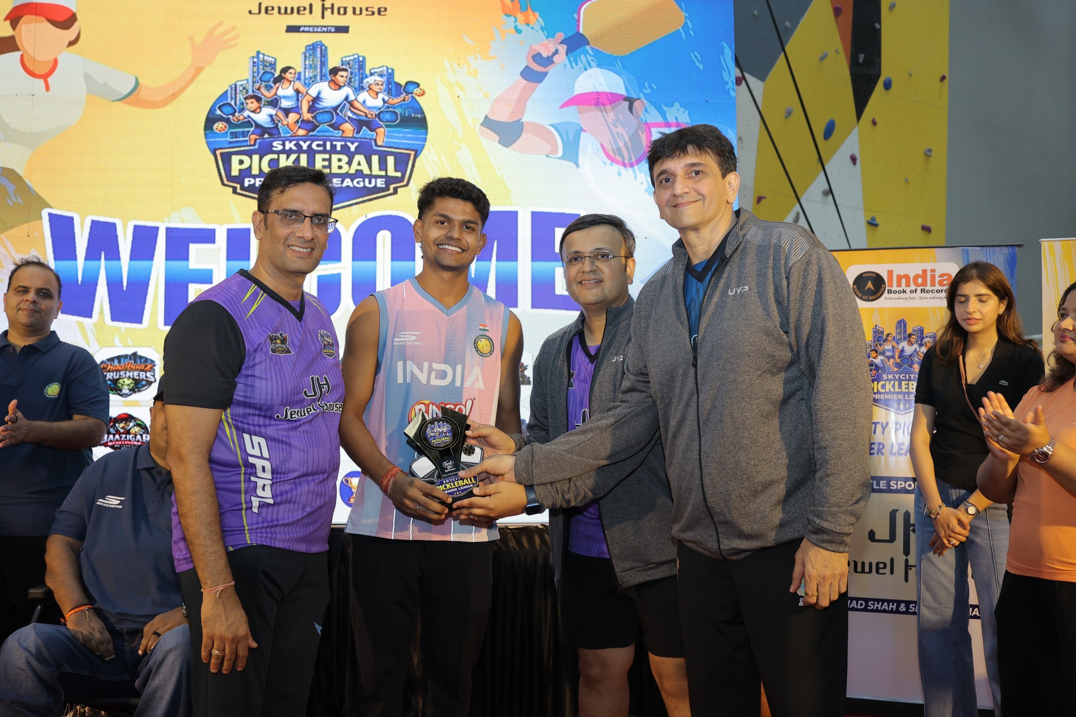 The Skycity Pickleball Premier League registers itself in the India Book of Records.....what a proud moment for each of the players & the organising committee of the League.
We are pleased to be a part of creating history as we managed the entire event for the Skycitizens!
#indiabookofrecords