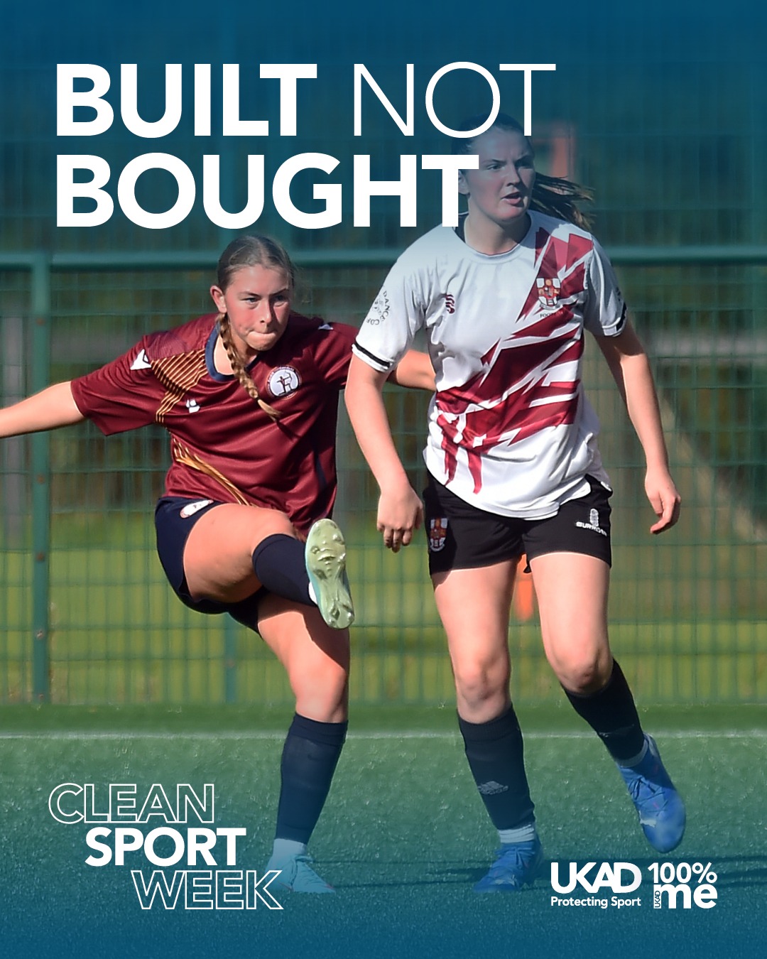 #CleanSportWeek 💪 | Built not bought. 100% me.
Cardiff Met Sport is proud to support @ukantidoping’s #CleanSportWeek 2026 and this year’s theme, celebrating success that is earned through hard work, talent and dedication.
Clean sport protects athletes, supports fair competition and helps safeguard the values that make sport so powerful.
At Cardiff Met, the message is simple:
Train hard. Compete fairly. Be proud of what you build.
Built not bought. 100% me.
________
Mae Chwaraeon Met Caerdydd yn falch o gefnogi #CleanSportWeek 2026 @ukantidoping a thema eleni, sy’n dathlu llwyddiant sy’n cael ei ennill drwy waith caled, talent ac ymroddiad.
Mae chwaraeon glân yn diogelu athletwyr, yn cefnogi cystadleuaeth deg ac yn helpu i warchod y gwerthoedd sy’n gwneud chwaraeon mor bwerus.
Ym Met Caerdydd, mae’r neges yn syml:
Hyfforddwch yn galed. Cystadleuwch yn deg. Byddwch yn falch o’r hyn rydych chi’n ei adeiladu.
#CleanSport #CardiffMetSport WalesSportingUniversity