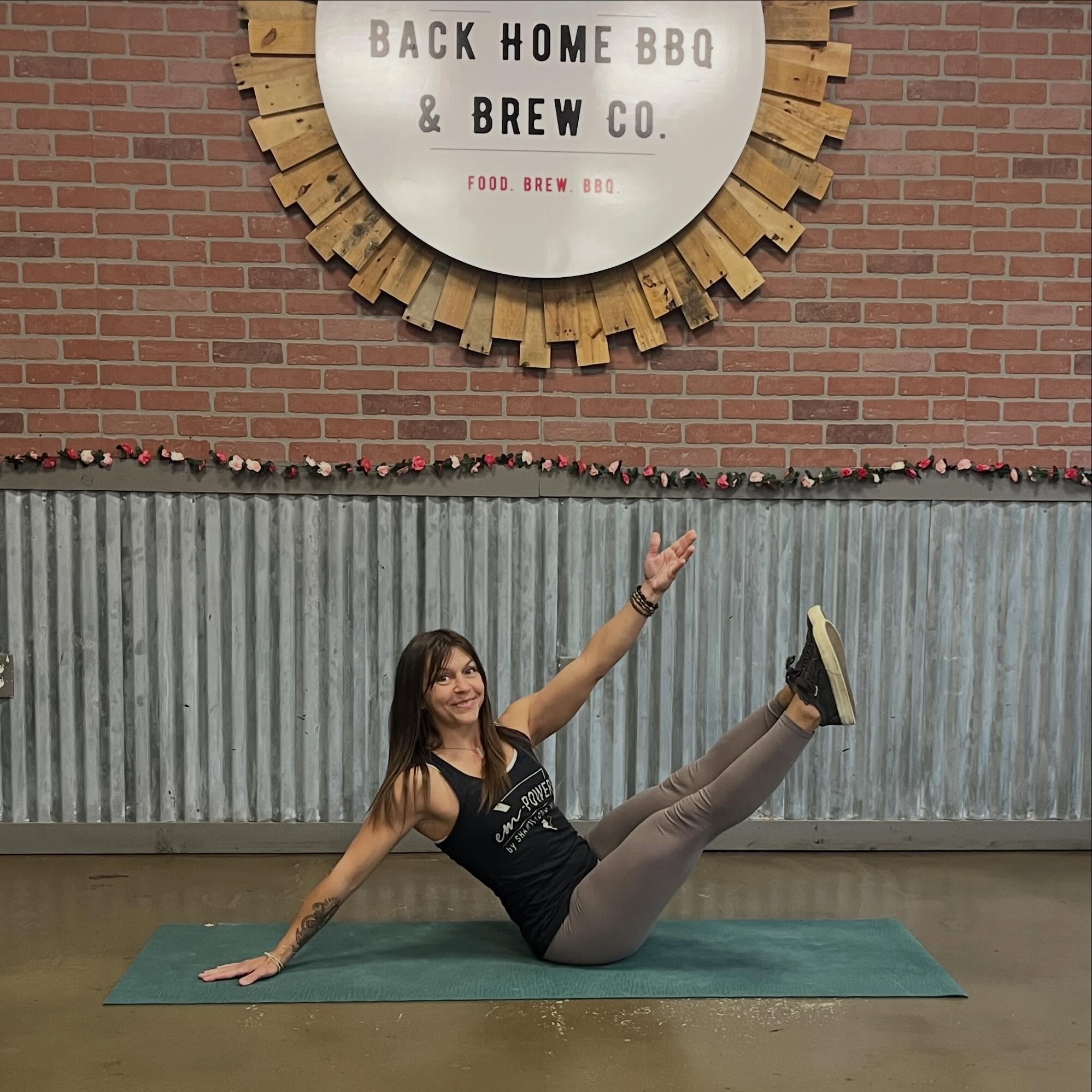 Thanks to @backhomebbqbrewco for having us this morning for our Pints and Pilates event! We had a great workout, great beer, great food, and a great time! We’ll see you again in the summer for Poses and Pours- Yoga and beer of course! We’re tentatively planning for 8/8. Stay tuned for confirmation!