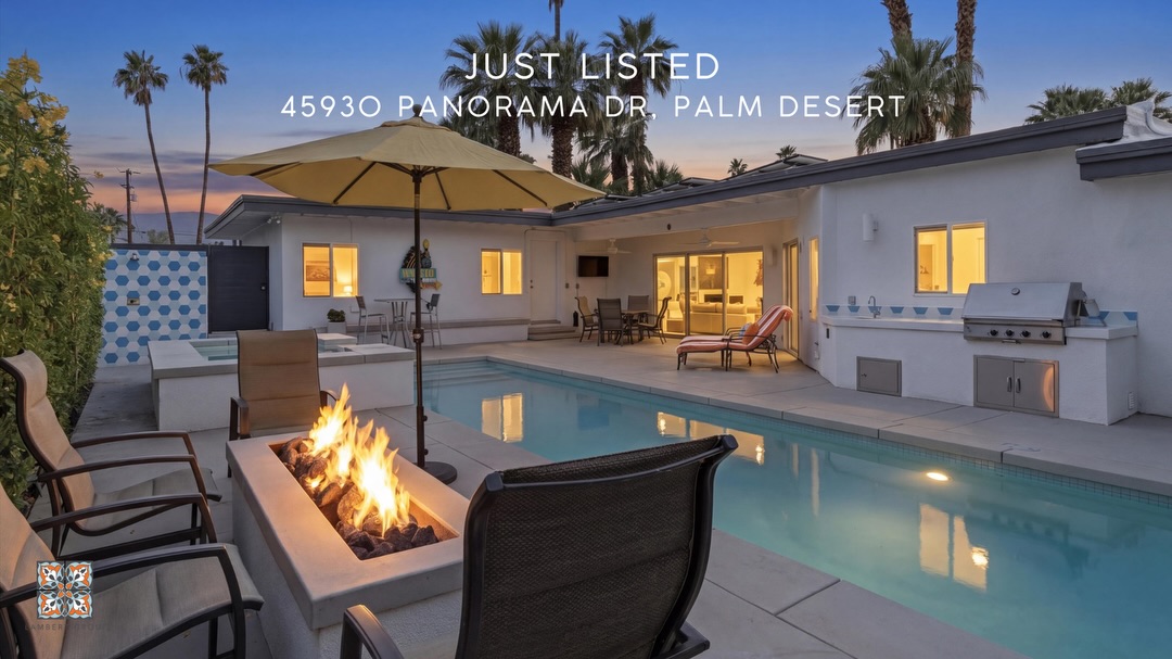 Just Listed in Palm Desert ✨
Welcome to 45930 Panorama Drive, offered at $925,000. This beautifully positioned 3 bedroom, 2 bath mid-century modern residence with approximately 1,416 sqft sits on a prime corner lot in South Palm Desert.
Defined by clean architectural lines and surrounded by breathtaking mountain views, this home perfectly blends timeless design with the relaxed desert lifestyle. Located just moments from El Paseo’s premier shopping and dining, the property offers both privacy and convenience in one of Palm Desert’s most desirable locations.
A rare opportunity to own a piece of iconic desert design.
👉 DM to schedule your private showing.
Audra Lambert | Realtor®
DRE 01909872
📞 (949) 697-2232
📧 audra@lambertgrouphomes.com
Realty One Group West
DRE: 02172339, 02226265, 01700814, 02198691, 02206550
#justlisted #palmdesert #midcenturymodern #luxuryhomes #desertliving