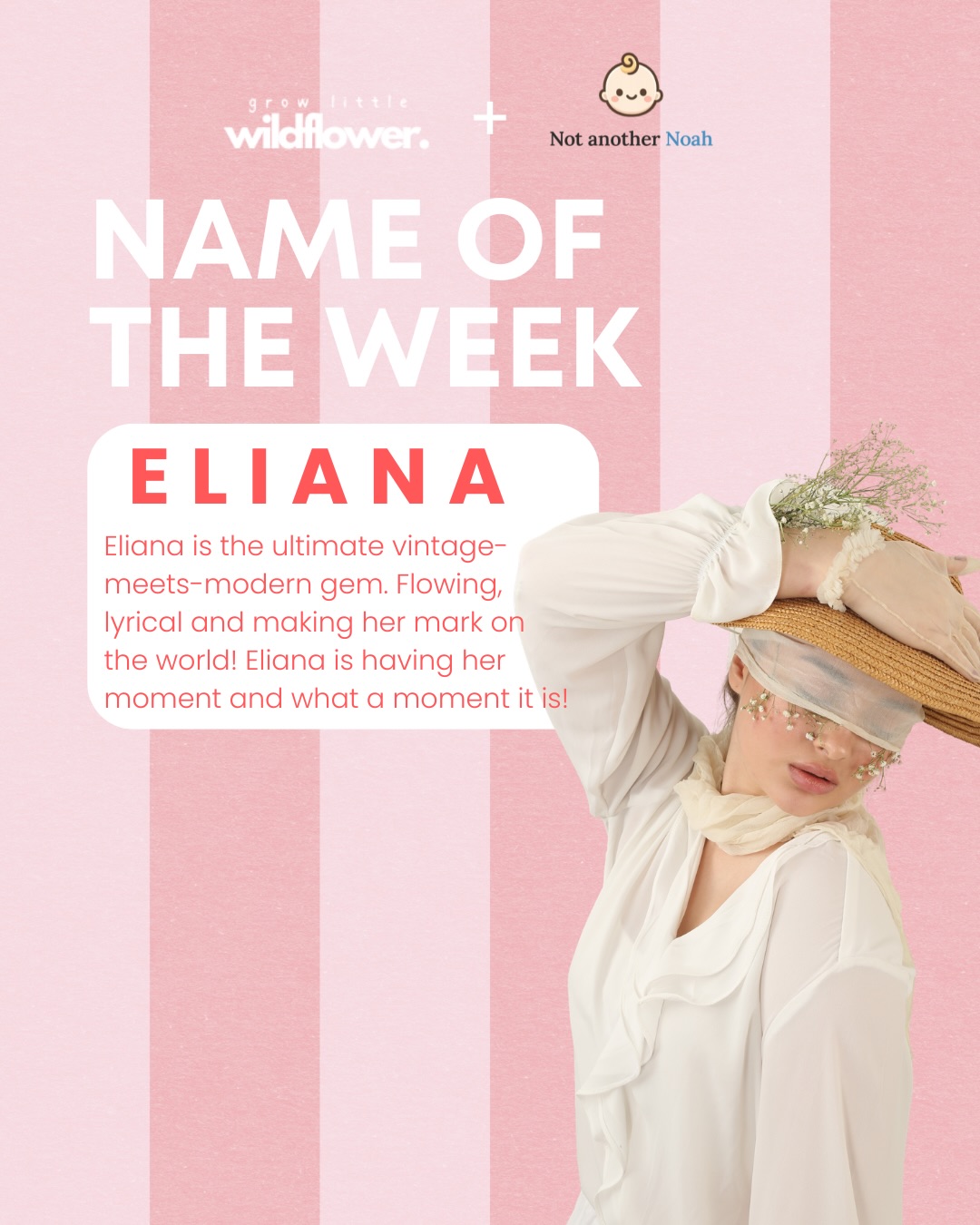 ELIANA 🌸☀️
Soft, flowing and full of sunshine…Eliana feels like one of those names that has quietly been building momentum for years and now? She’s truly having her moment 👏 ✨
After officially entering the US Top 10, Eliana is now one of the biggest rising stars internationally and Australia is clearly falling for her too!! She had a HUGE rise in 2024 Aussie data, climbing beautifully by 19 spots to 69 - one of our fastest risers! 🇦🇺✨
With her lyrical sound, vintage-meets-modern feel and endless nickname potential, it honestly wouldn’t surprise me at all if Eliana rises again when Australia’s 2025 stats are released 👀
>>> swipe for all the ELIANA stats and if you love ELIANA, I share some names you might also love for a boy and girl PLUS some middle name ideas and her intuitive personality profile that I wrote quite a few years ago now!! 🥹🥹
Which name should we feature next week?
>>> Teaming up with @not_another_noah to bring you a NAME OF THE WEEK each and every week. As their Aussie representative we thought this would be a fun way to spotlight a name and break down all the stats for you 🇦🇺 🍃👏🫶 This is the stuff that matters!! 🤓 @not_another_noah is the newest name website on the block - you can switch between Aus, US and the UK to really narrow down your names and even create your own shortlist + send it to your partner. PLUS so many other fun features!!! Visit @not_another_noah to see how your favourite name stacks up ❤️🔥
#growlittlewildflower #notanothernoah