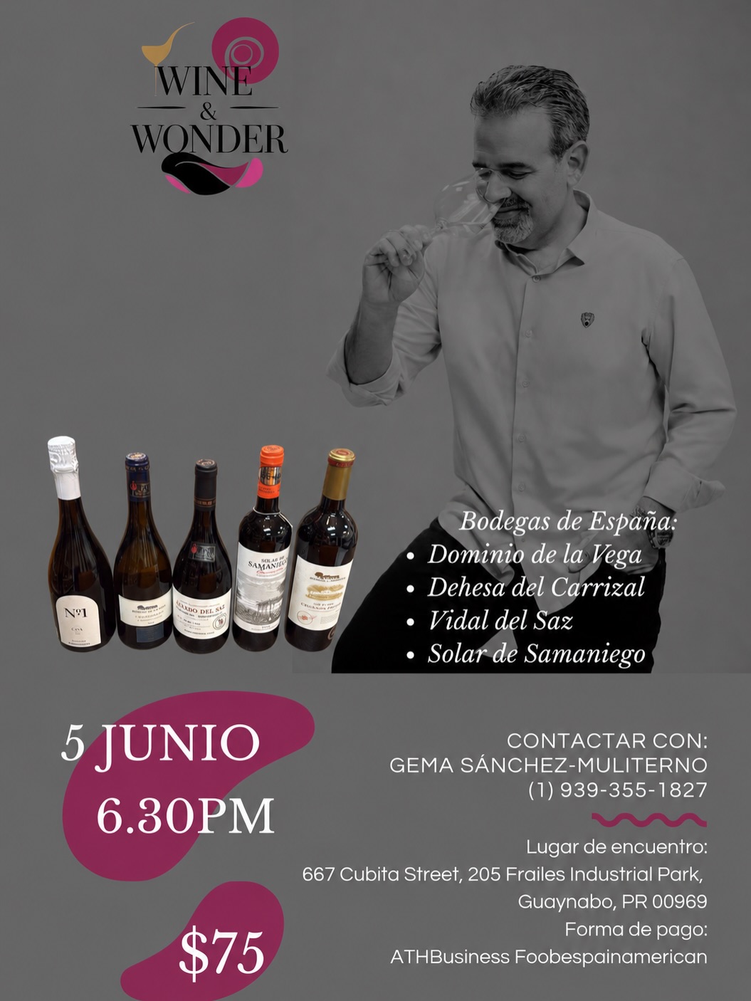☀️ Arranca el #verano con sabor a #España🇵🇷
Nos vemos el 5 de junio en @wineandwonder_byfoobespain. Espacios limitados. Monta un grupito y separa tu espacio.
#cata #vino #puertorico