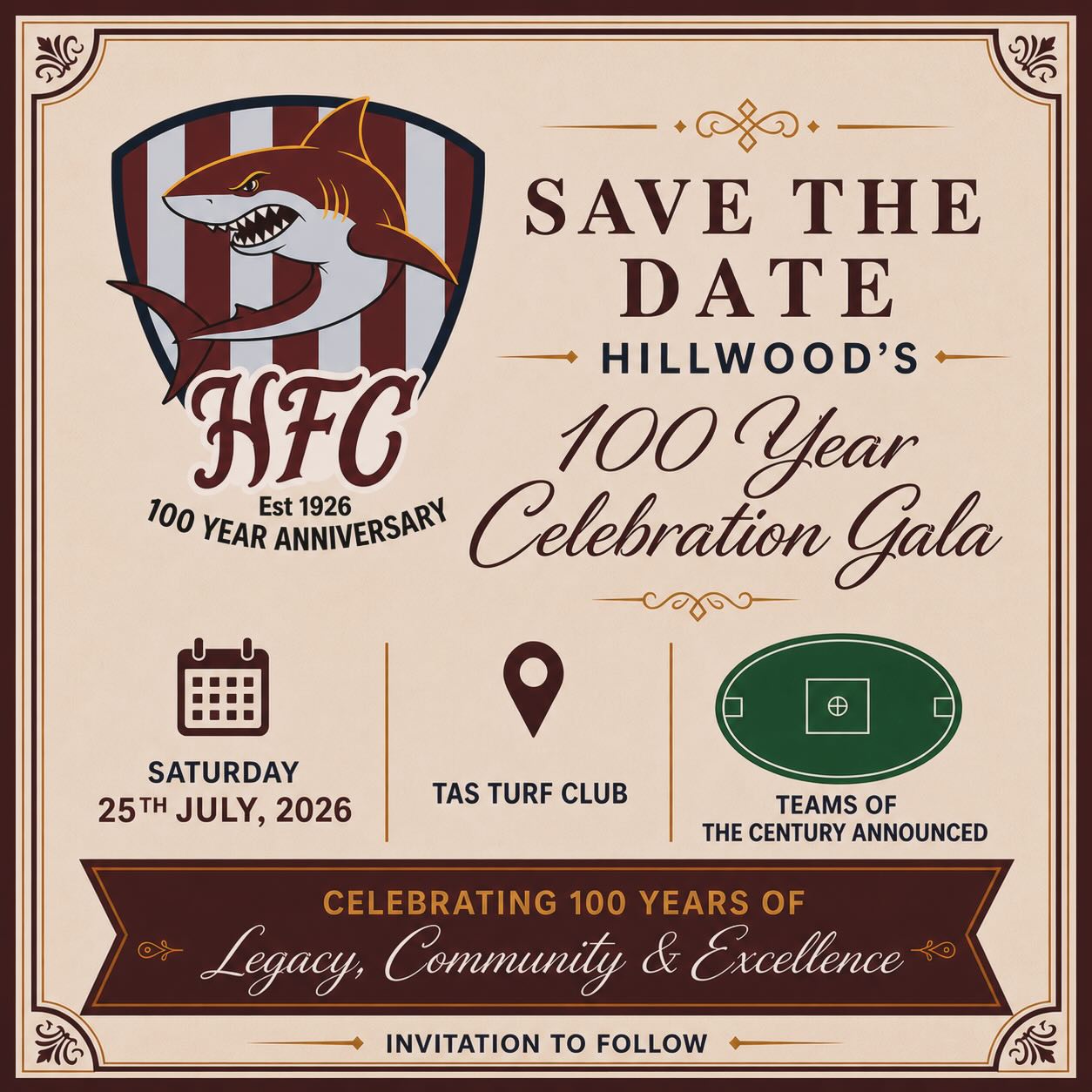 π¨100 years in the makingπ¨
ποΈ Save the date - 25th July
π¦Hillwoodβs Centenary Gala Dinner ππ
A π― years of stories.
One unforgettable night.
More details to follow.
#finsupπ¦