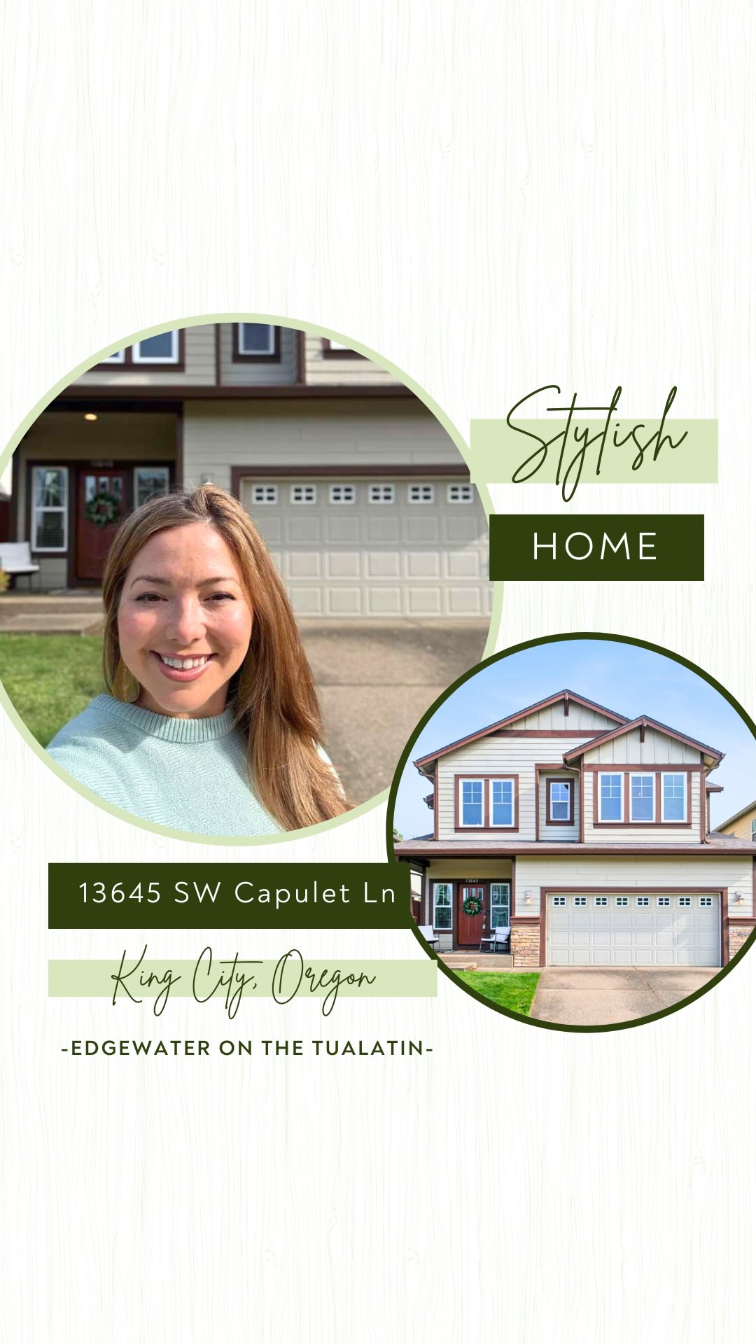 โจCome tour with me at this stylish home in the desirable Edgewater on the Tualatin! โจ
๐ Open House Saturday 11AM - 1PM
โจ Open floor plan with lots of upgrades
โจ New island countertop, sink, faucet & light fixtures
โจ Upstairs bonus room with loft + added barn doors
โจ Large primary suite with walk-in closet & soaker tub
โจ Fully fenced yard with beautiful pavered patio + included barrel sauna
3 bed + bonus ๐๏ธ โ2.5 bath ๐ โ2 car ๐ โ2,154 sqft ๐
๐ 13645 SW Capulet Ln, King City, OR 97224
MLS 739581769
๐ท๏ธPrice: $599,999
.
.
#kingcity #edgewateronthetualatin #pdxrealestate #oregonrealestate #portlandoregon