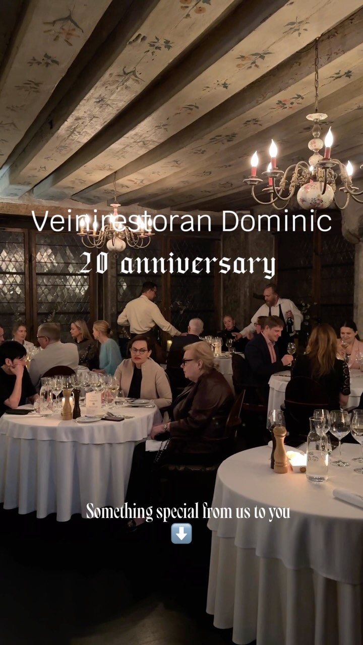20 years of Dominic Veiniresto β¨
What started with an opening celebration on May 16th, 2006 has grown into two decades filled with memorable evenings, meaningful conversations, exceptional flavours, and wonderful guests.
This anniversary belongs not only to us, but to everyone who has been part of our journey throughout the years.
To celebrate our 20th anniversary, we invite you to enjoy a special offer throughout the entire month of May.
Simply say the secret phrase βDominic 20β when visiting us and enjoy:
π₯ -20% on all champagnes
π· -20% on all wines from the year 2006
The offer is valid until the end of May.
Hereβs to 20 years together β and many more to come β¨