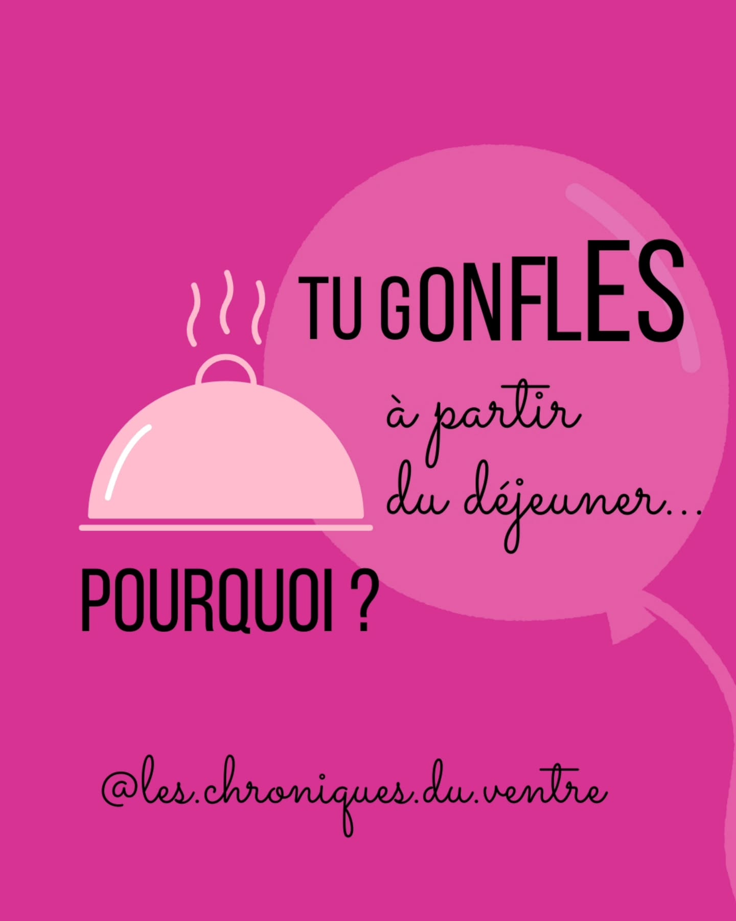 Ça t'arrive aussi à toi ?
Tu ballonnes ?
Tu gonfles +++ après le déj,
Et tu te demandes pourquoi ?
Je vais te donner 3 raisons (mais y'en a plein d'autres)...
1. Tu manges en mode sportif
Tu manges tard, vite, en bossant ou en faisant autre chose, t'avale tout rond sans mastiquer... Le repas à mis 5min chrono.
Comme une sportive au ravitaillement sauf qu'elle, elle a pris des aliments très digestes, souvent liquides et peu de quantités.
Elle sait que sa digestion est le dernier des soucis de son organisme. Son sang va alimenter les muscles, le cœur... Mais pas le tube digestif qui est au repos. Pas le moment de lui donner un vrai déj à digérer, il ne pourra pas gérer.
Donc toi, en mangeant dans ces conditions, le repas bah... soit il remonte par le haut, soit il arrive en bas, au colon mal digéré et mal absorbé, ce qui donne à ton microbiote de quoi bien fermenter et donc gonfler!
2/ Les Fodmaps et toi ça fait R15!
Ce sont des aliments fermenticibles, tout est dans le nom... Donc ça fait fermenter (j'ai fait plein de posts sur les Fodmaps, fonce scroller et liker)
La fermentation ?
La production de gaz par les bactéries de notre intestin. C'est un truc bien, faut pas s'affoler, mais parfois c'est en excès et parfois on a du mal à les évacuer.
L'idée est donc de limiter ces aliments pauvre en Fodmaps, surtout si t'as un SII, fais toi accompagner pour ça, cette alimentation peut être restrictive et engendrer d'autres soucis et après on ne sait plus qui est l'œuf et qui est la poule.
3/ Un déséquilibre du microbiote type SIBO.
Dans ce cas y'a un excès de bactéries dans l'intestin grêle (avant le côlon), c'est pathologique en fait car ca n'a rien à faire là. Souvent du fait d'une motricité du tube digestif qui n'est pas optimale et de présence de certains micro-organismes qui font des gaz type methane (des archées), hydrogène sulfuré...
Ca ballonne mais pas que d'ailleurs. T'as sûrement d'autres symptômes lié au transit, douleurs, nausées, fatigue...
Tu vois le parcours du combattant de tes aliments donc ça peut foirer à chaque niveau en fait.
Je t'avais dit, y'a plein de causes, une vraie "usine à gaz" ce tube digestif
#ballonnements #sibo #sii #digestion