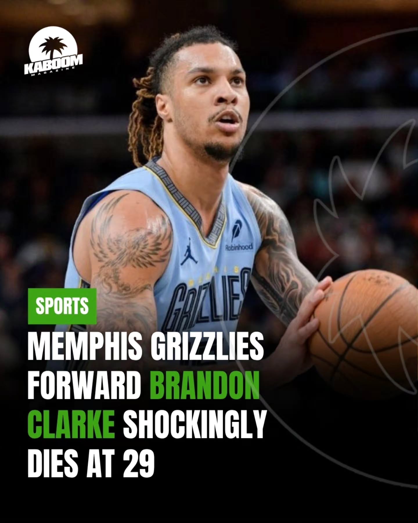 Memphis Grizzlies forward Brandon Clarke has shockingly died at the age of 29.
“We are heartbroken by the tragic loss of Brandon Clarke,” the team shared in a public statement. “Brandon was an outstanding teammate and an even better person whose impact on the organization and the greater Memphis community will never be forgotten.”
The NBA community has since been left in shock following the tragic news surrounding the Grizzlies forward. No details were released about how Clarke died.
#Kaboom #KaboomMag