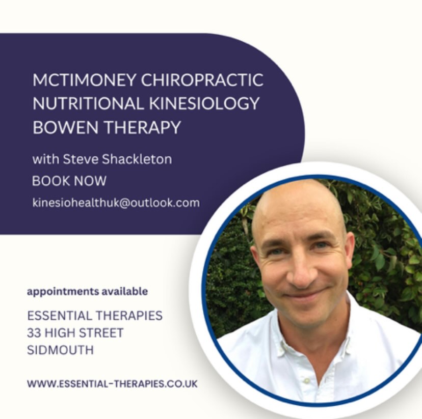 Last minute availability tomorrow.
Contact Steve to book your appointment.
07403544433
Steve is a dedicated McTimoney Chiropractor, Bowen Therapist and Systematic Kinesiologist specialising in Nutritional Medicine.
Combination treatments available.
45 minutes- £65
#kinesiology #bowen #mctimoney