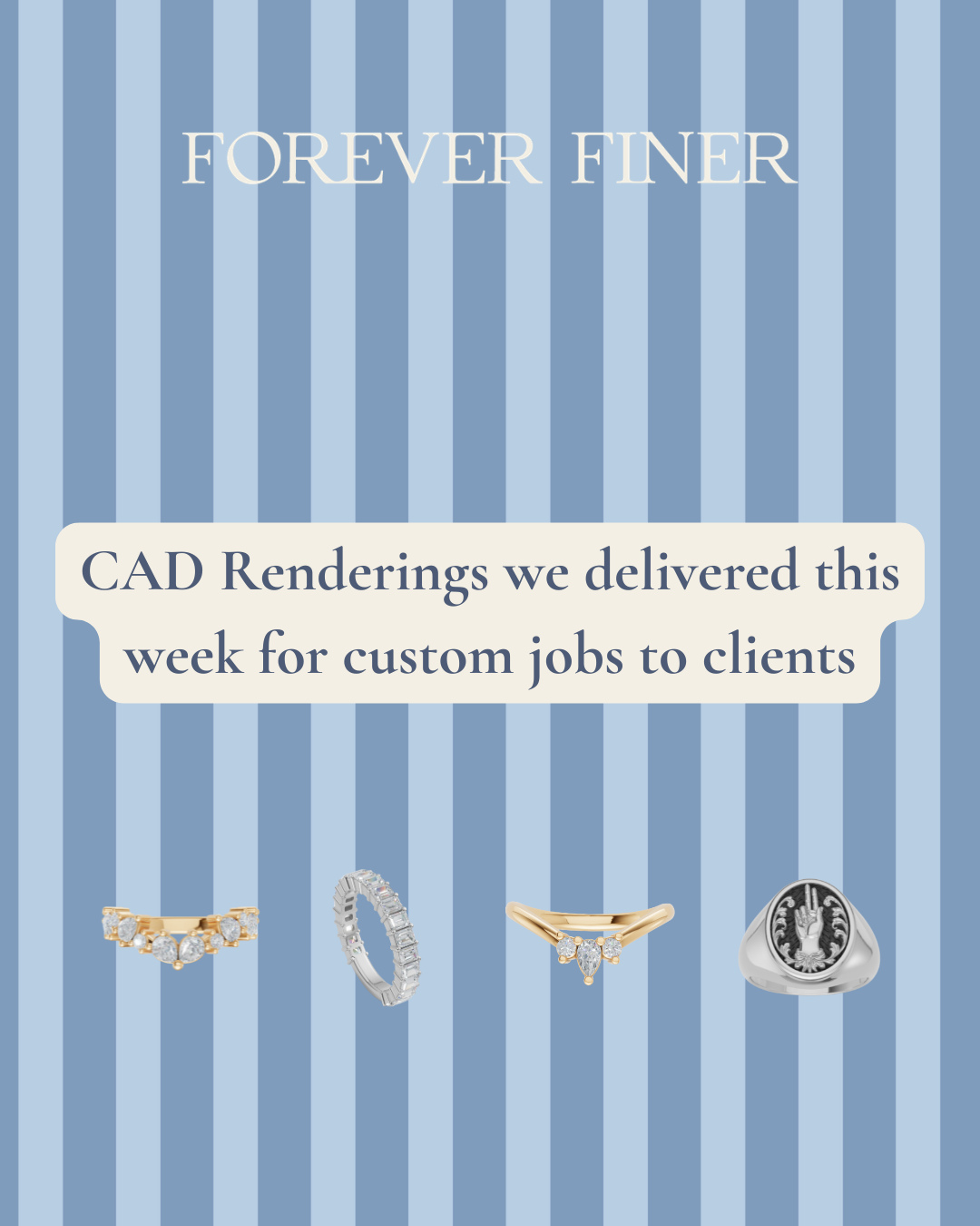 CAD deliveries this week ☑️✨
A few bespoke pieces & heirloom redesigns heading into production this week in the studio!
#customdesign #jewelryconcierge #jewelrydesign