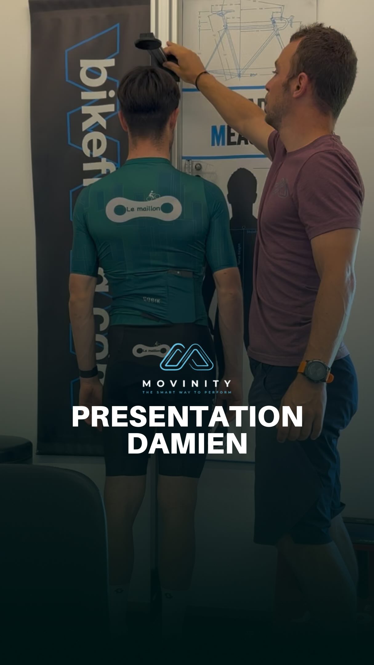 Je suis Damien, co-fondateur de Movinity.
Cycliste et coach, je pilote le centre Movinity au quotidien et j’accompagne toute personne souhaitant optimiser sa pratique et atteindre son plein potentiel.
Mon approche combine expérience terrain, pratique du cyclisme et formation en éducation physique.
Analyse posturale. Coaching. Tests à l’effort. Performance.
👉 Si tu as envie d’optimiser ta pratique cycliste, on t’accueille chez Movinity.