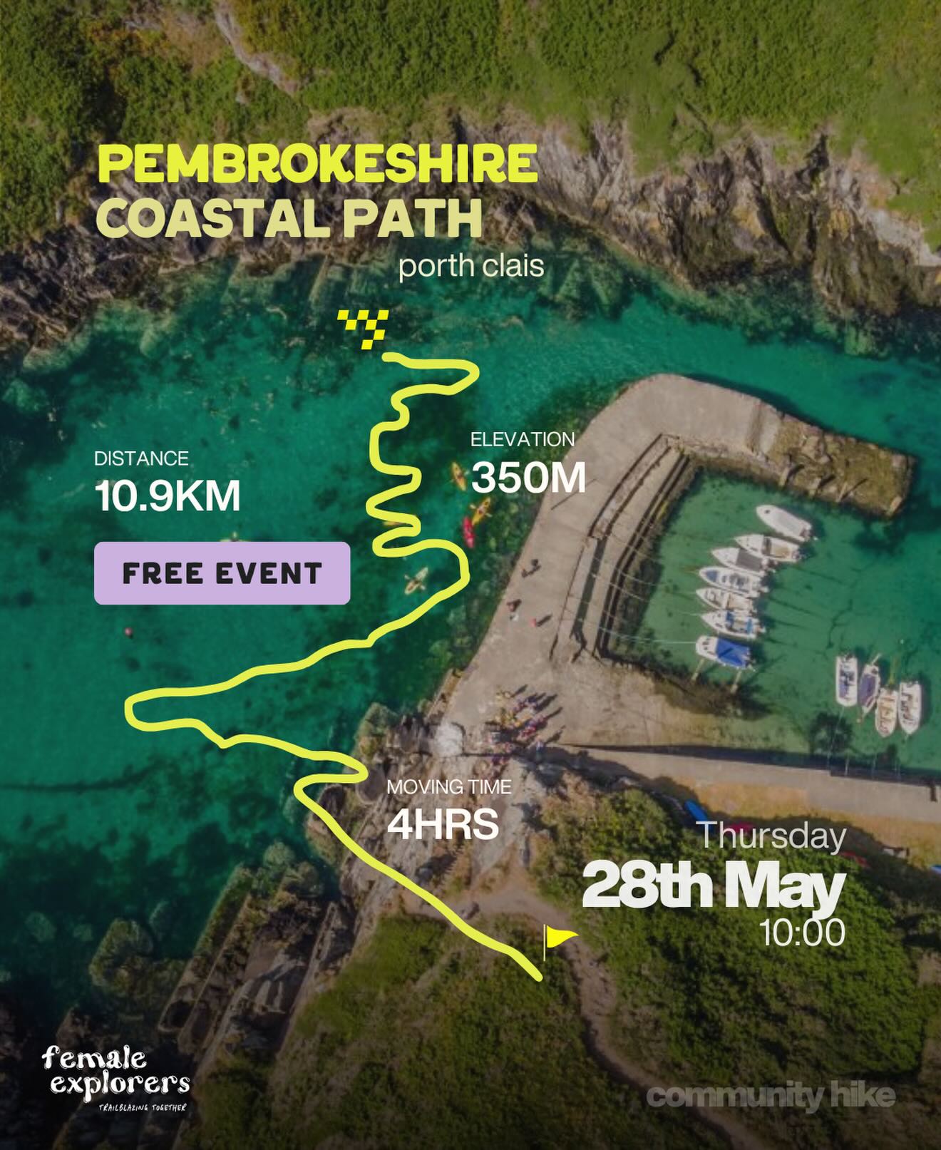 **SOLD OUT** 📣 Calling all Hikers Girls 🥾 our next Community Hike is now live! 🏴
Join Rachel in South Wales for a spectacular walk along the Pembrokeshire Coast Path from Porth Clais to Whitesands, taking in some of the most dramatic coastal scenery in West Wales.
Thursday 28th May starting 10:00am
10.9km | 350m Elevation | 4hrs
This event is limited to 12 places 🥾 sign up via our eventbrite ☝️ or comment HIKE and we’ll send you the details 📥
#pembrokeshire #stdavids #pembrokeshirecoastalpath #hikergirls #hikingwales