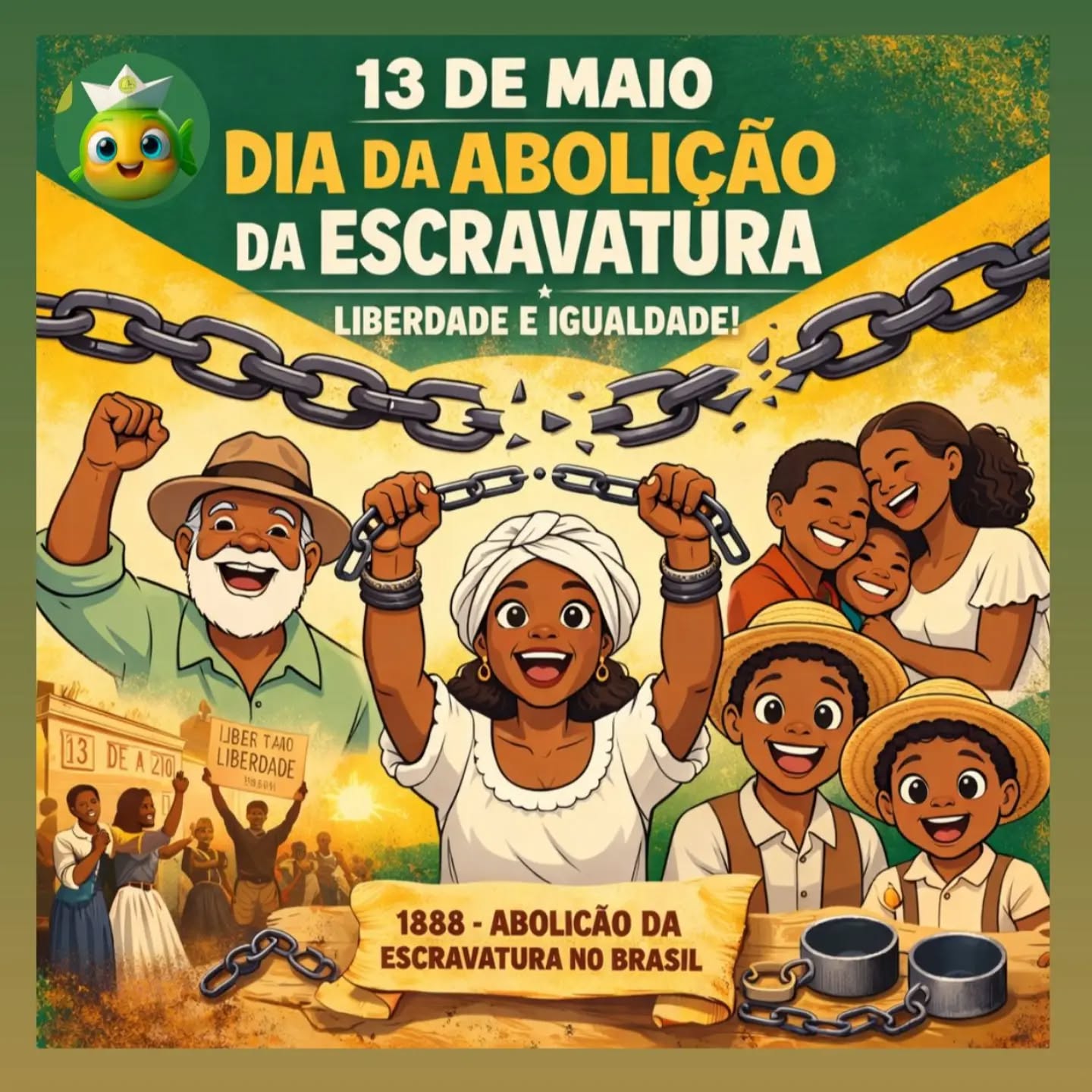 13 de maio de 1888: a Lei Áurea foi assinada.
A abolição da escravatura foi um passo importante, mas não foi o fim da caminhada. Racismo, desigualdade e preconceito ainda são realidades que precisamos combater com informação, diálogo e atitude.
No Porto Santista, educar é também formar cidadãos conscientes do passado e comprometidos com o futuro.
#DiaDaAboliçãoDaEscravatura #EducaçãoComPropósito #ColégioPortoSantista
---
"Liberdade que se aprende, respeito que se pratica."