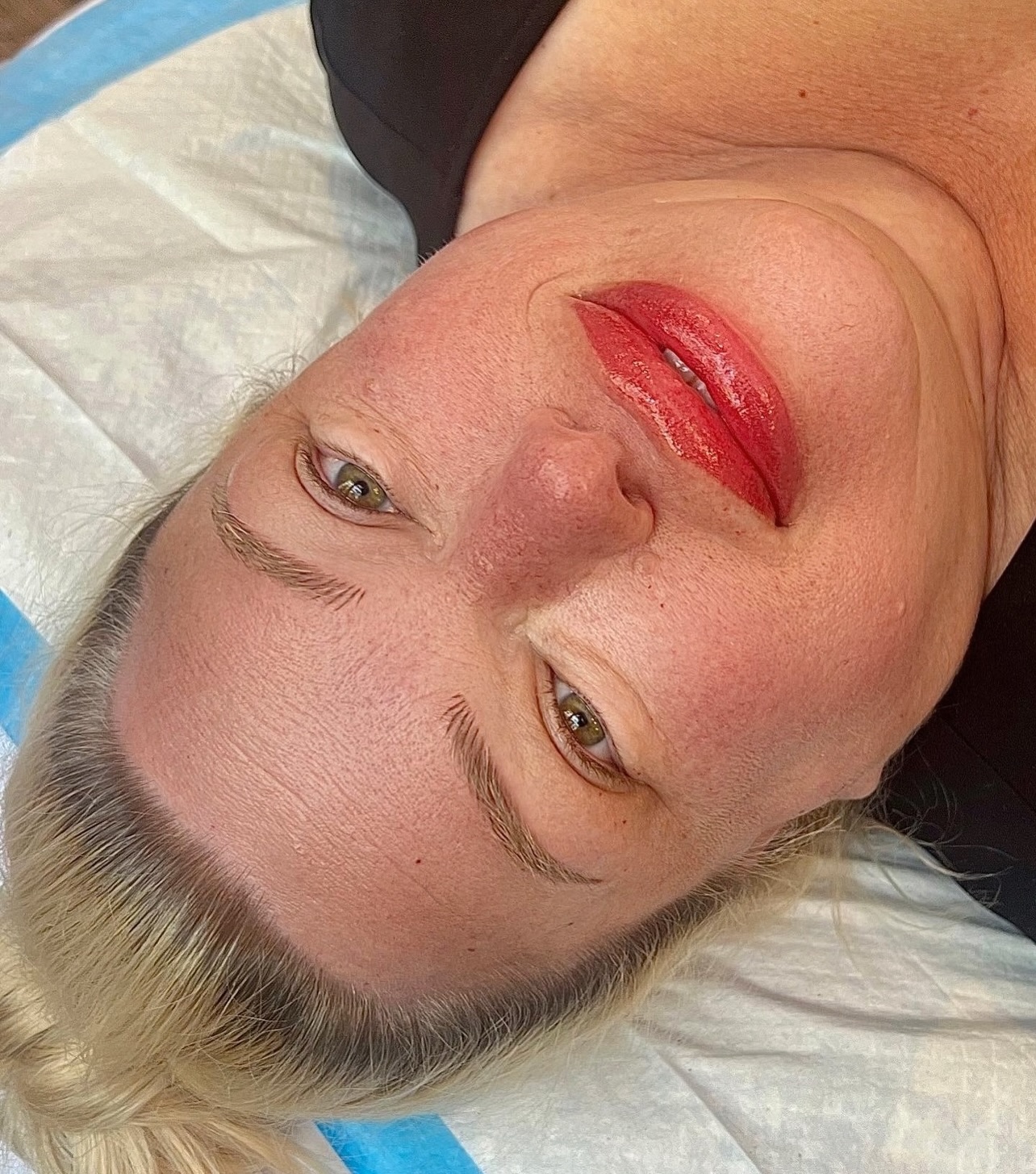 Swipe to see her before! This is the Lavish combo ombre nano brow and Lavish Beauty’s lip blush 😍 www.lavishbeauty.com All sessions are booked by TEXT 407-402-5821