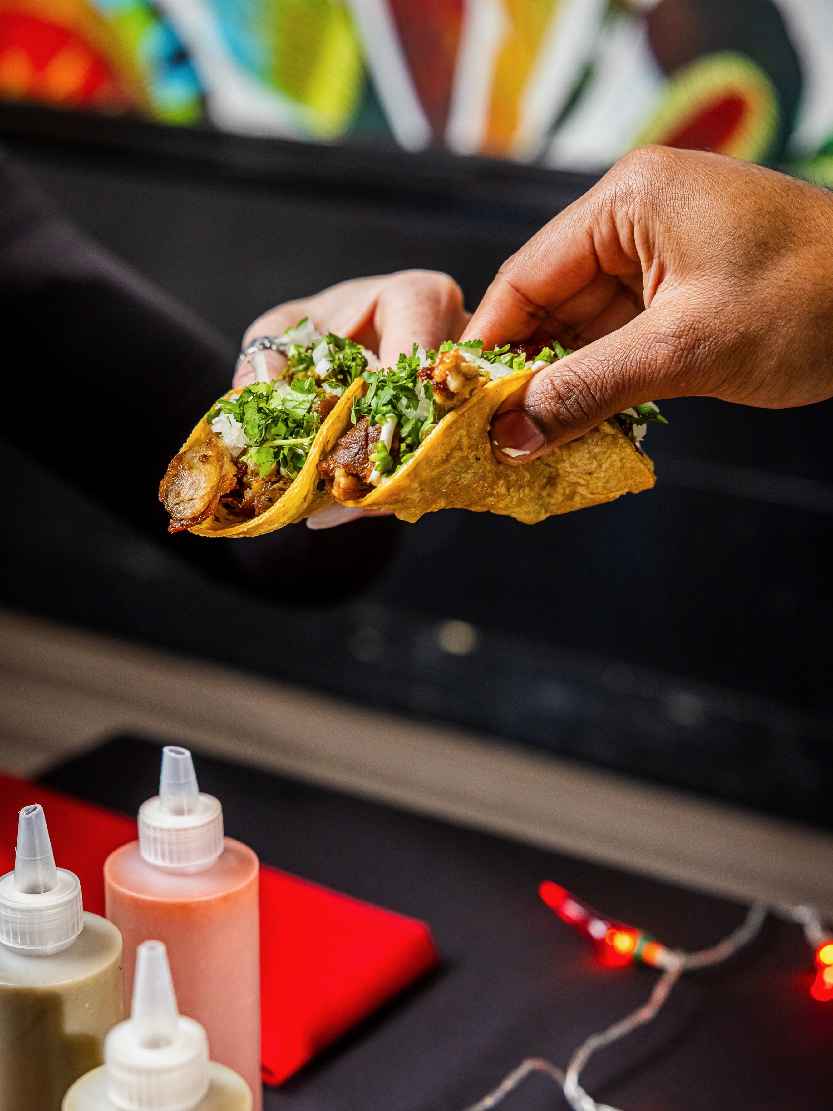 the heat challenge is on 🔥🌮 think you can handle all three? carnitas en chile verde picant....