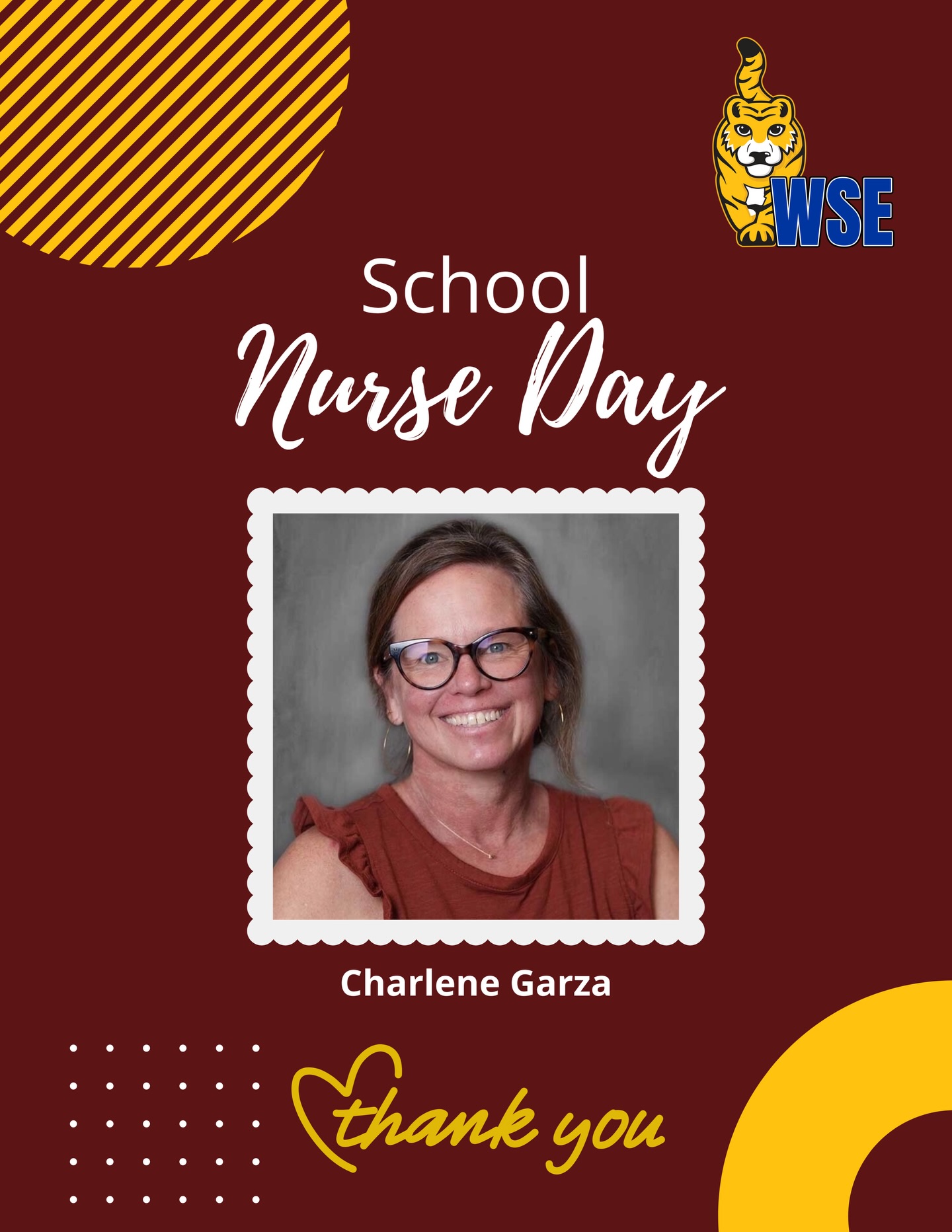 Happy School Nurse Day to our amazing Nurse Garza! 💙
From bandaids to big worries, you handle it all with care, calm, and compassion! Our school is healthier, happier, and stronger because of you. Thank you for being the steady heart of our campus - we appreciate you more than words can say! 🩺✨