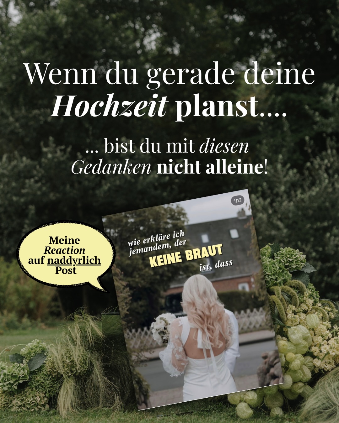 Als ich diesen Post von @naddyrlich gesehen habe, musste ich schmunzeln. Warum erfahrt ihr in diesem Post 😉💖
Gab es bei euch ein Thema, das euch in eurer Hochzeitsplanung besonders unter Druck gesetzt hat?
💌
Bild Thumbnail & letzte Slide: @emomentsweddings (wie immer 🤣🤍)