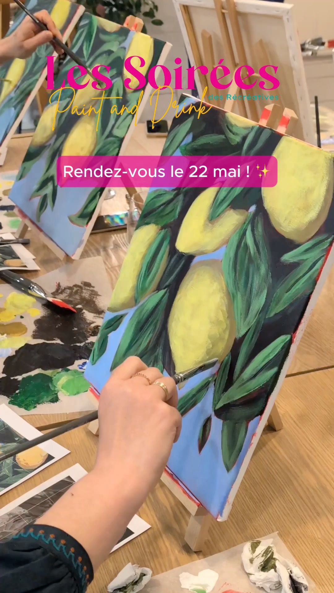 ✨ 2ème édition — Paint & Drink ✨
On se retrouve vendredi 22 mai à 19h pour une nouvelle soirée Paint and Drink 🎨🍷
Au programme : un verre à la main (avec ou sans alcool*), de la peinture, du fun et zéro pression ! Pas besoin de savoir dessiner, on te guide pas à pas pour juste profiter du moment et lâcher prise
⏰ 19h-21h30💸 45€ par personne
*L’abus d’alcool est dangereux pour la santé, à consommer avec modération.
#paintanddrink #lesrecreatives #soireecreative #ateliercreatif #Tours