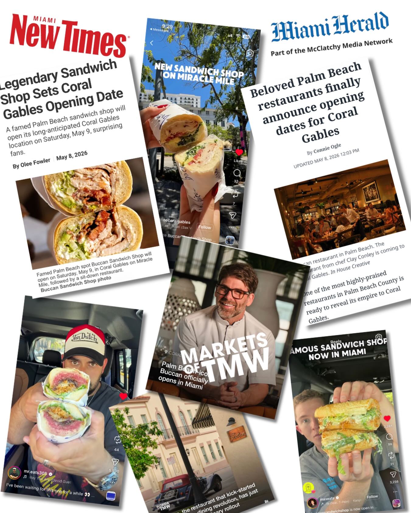 It's haaaaapppppennnnning!!! @chefclayconley and his partners at Ember Group are opening @buccancoralgables @buccansandwichshopcg and @imotocoralgables ... all within the month! The sandwich shop opened this past weekend and Būccan will open right next to it on Miracles Mile on May 25... Imoto comes behind that on June 8! This beloved Palm Beach trifecta is bringing it to Miami and the foodie world couldn't be more excited, as seen here in everything from @miamiherald @miaminewtimes and @marketsoftomorrow , to @mr.eats305 @maxeats and @experiencecoralgables ... and that's just a few of the early hits! Stay tuned and get your resie plans ready!!!
I'm crazy for immediately not recognizing @danielleevazquez for unloading on the media and influencer world for our team and for Ember Group when we set our dates... she's the freaking BEST!!
