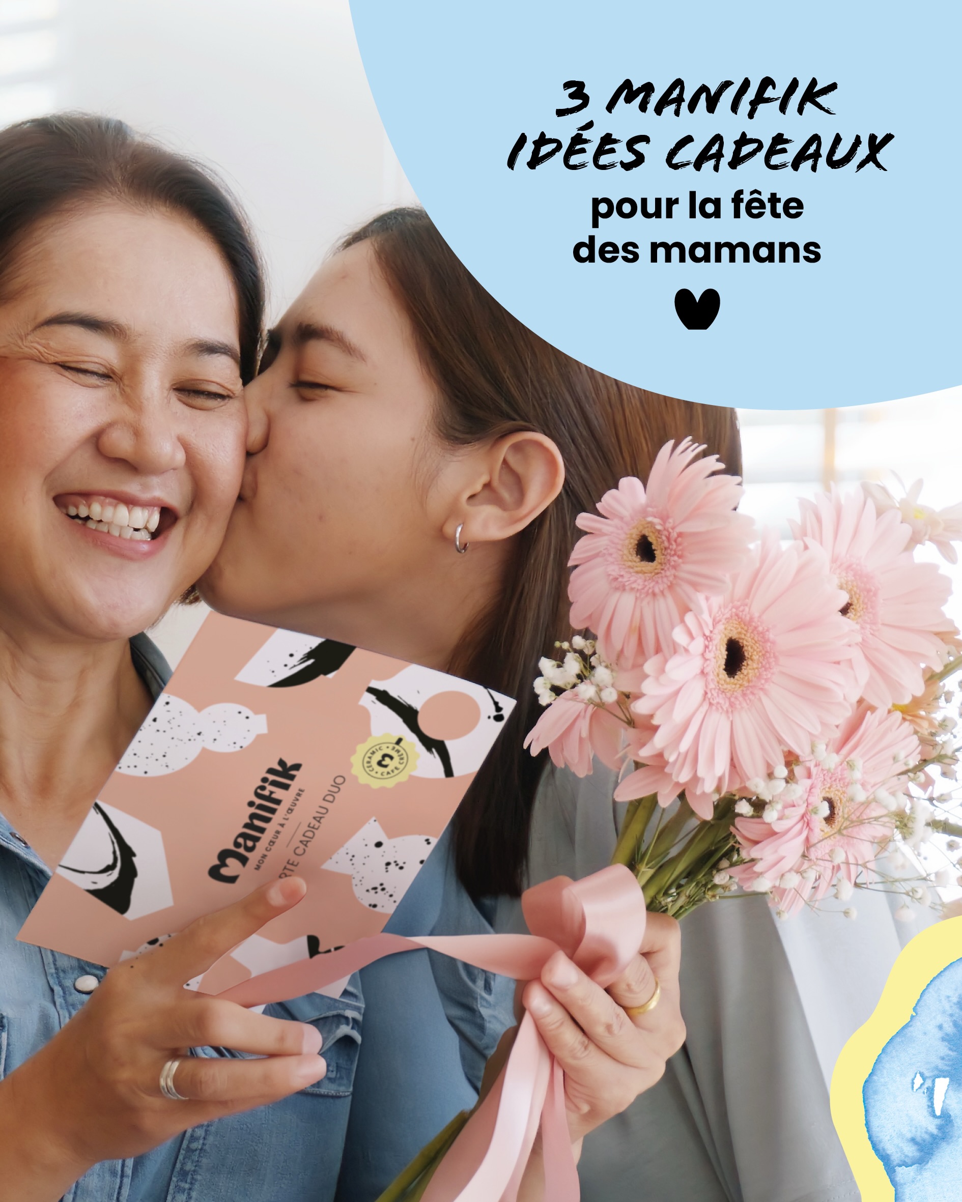 ♥️ Toujours en panne d’inspiration pour trouver LE cadeau parfait pour votre maman ? 👀🤍
Pour la fête des mères, chez Manifik on vous partage 3 idées cadeau pour changer des traditionnels colliers de pâtes ☺️
🎁 Idée cadeau n°1 : La carte cadeau duo
Offrez-lui une séance de peinture sur céramique à partager avec vous (ou la personne de son choix) 🎨
Un moment créatif, hors du temps, pour créer des souvenirs ensemble 🤍
🎁 Idée cadeau n°2 : La box prête-à-peindre
Pour qu’elle puisse peindre tranquillement chez elle son futur chef-d’œuvre ✨
Une activité créative & relaxante à savourer à son rythme ☁️
🎁 Idée cadeau n°3 : Une pièce peinte avec le cœur
Créez vous-même une pièce en céramique unique pour lui offrir un cadeau rempli d’émotion 🤍
Parce qu’une création faite à la main a toujours une saveur particulière ✨
Et vous, vous êtes plutôt moment à partager, instant créatif à la maison ou cadeau fait avec amour ? Dites-le nous en commentaire 👀
Cartes cadeaux, box prête-peindre & réservations disponibles sur manifik.fr ou au Manifik Café ♥️
fête des mères - cadeau fête des mères - idée cadeau - cadeau maman - céramique - peinture sur céramique - atelier créatif - diy france - fait main - peint avec le cœur - moment détente - creative gift - ceramic painting - activité créative - manifik céramic café - strasbourg - maman je t’aime - cadeau personnalisé - home decor - loisir créatif