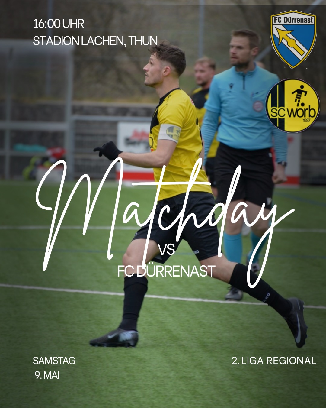 SPIEL 1.MANNSCHAFT UND DER 2.MANNSCHAFT💛🖤
Üses Eis trifft am 16:00 uswärts ufe FC Dürrenast und wot de Thuner z läbä schwär mache nebem Thunersee und die Pünkt mit hei nä! Bim schönä Wätter wird viu Kampf u Lideschaft erwartet🖤💛!
Üses Zwöi spiut uswärts am 19:00 gägä dr FC Schönbühl! Miteme Sieg isch me witerhin obe mit drbi
Gäubschwarz läbt!💛🖤
#eggerkult #scworb1937 #geubschwarz