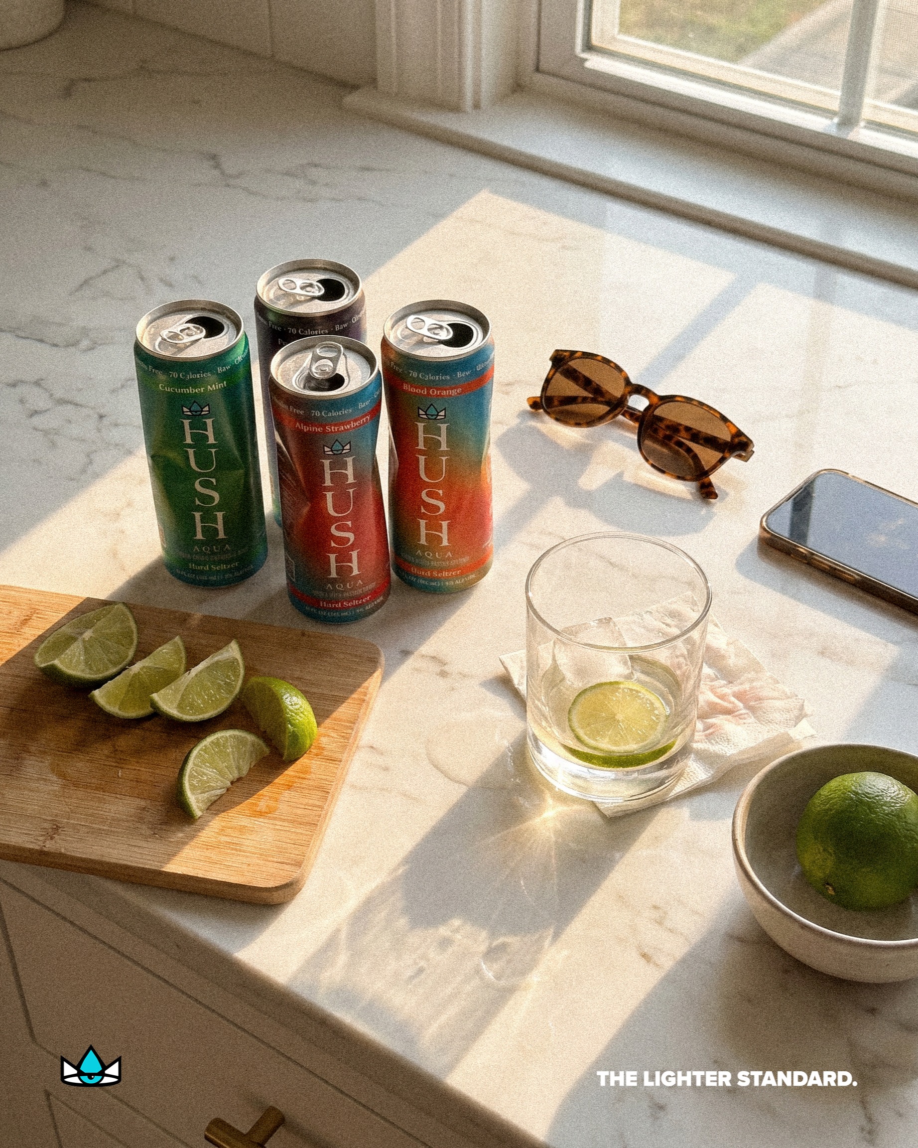Mornings hit easier when last night was Hush.
70 calories. 0g sugar. 4% ABV. 🩵
21+