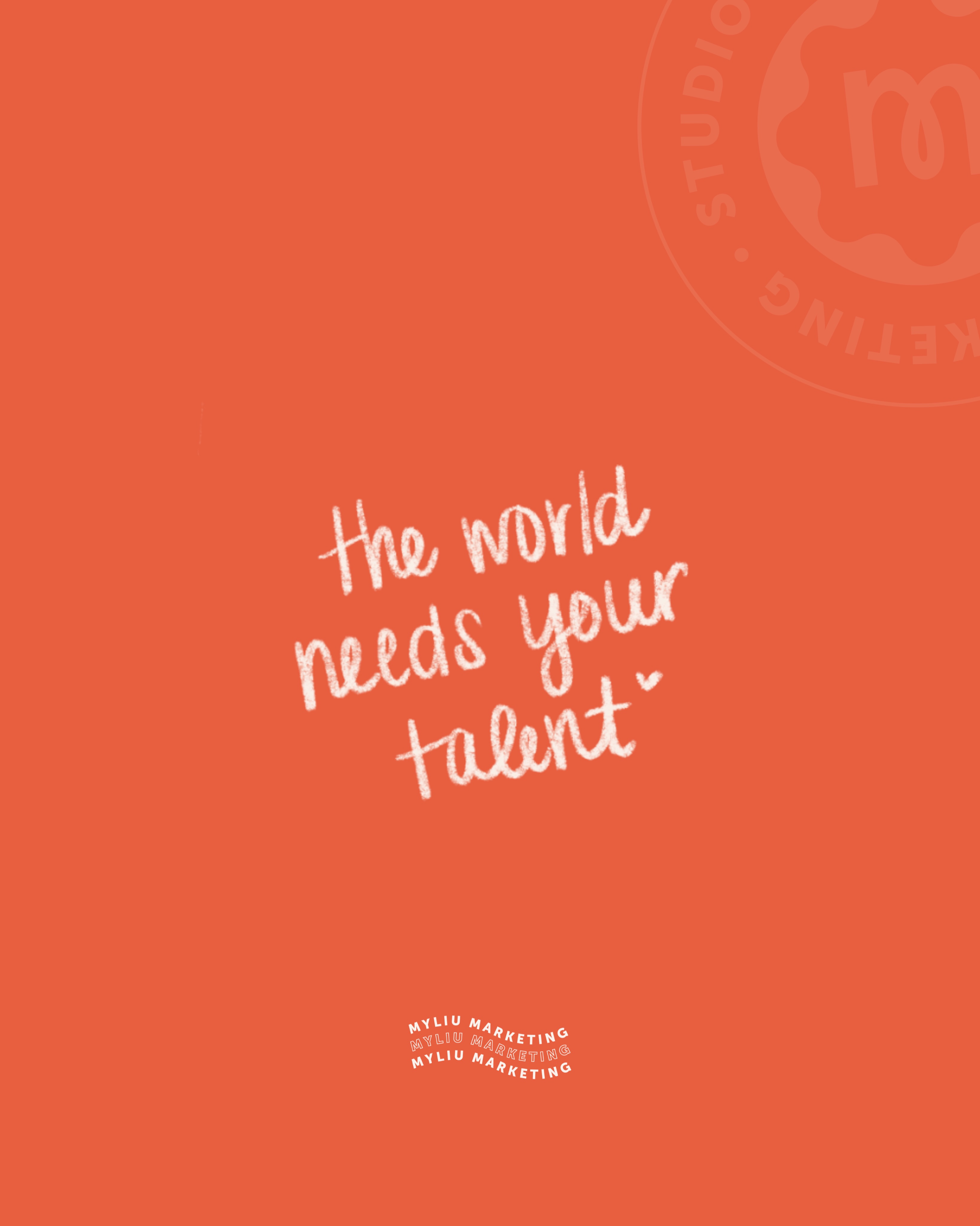 A simple reminder that the world needs you 🫶🏻
#myliumarketing #digitalart #smallbusinessowner