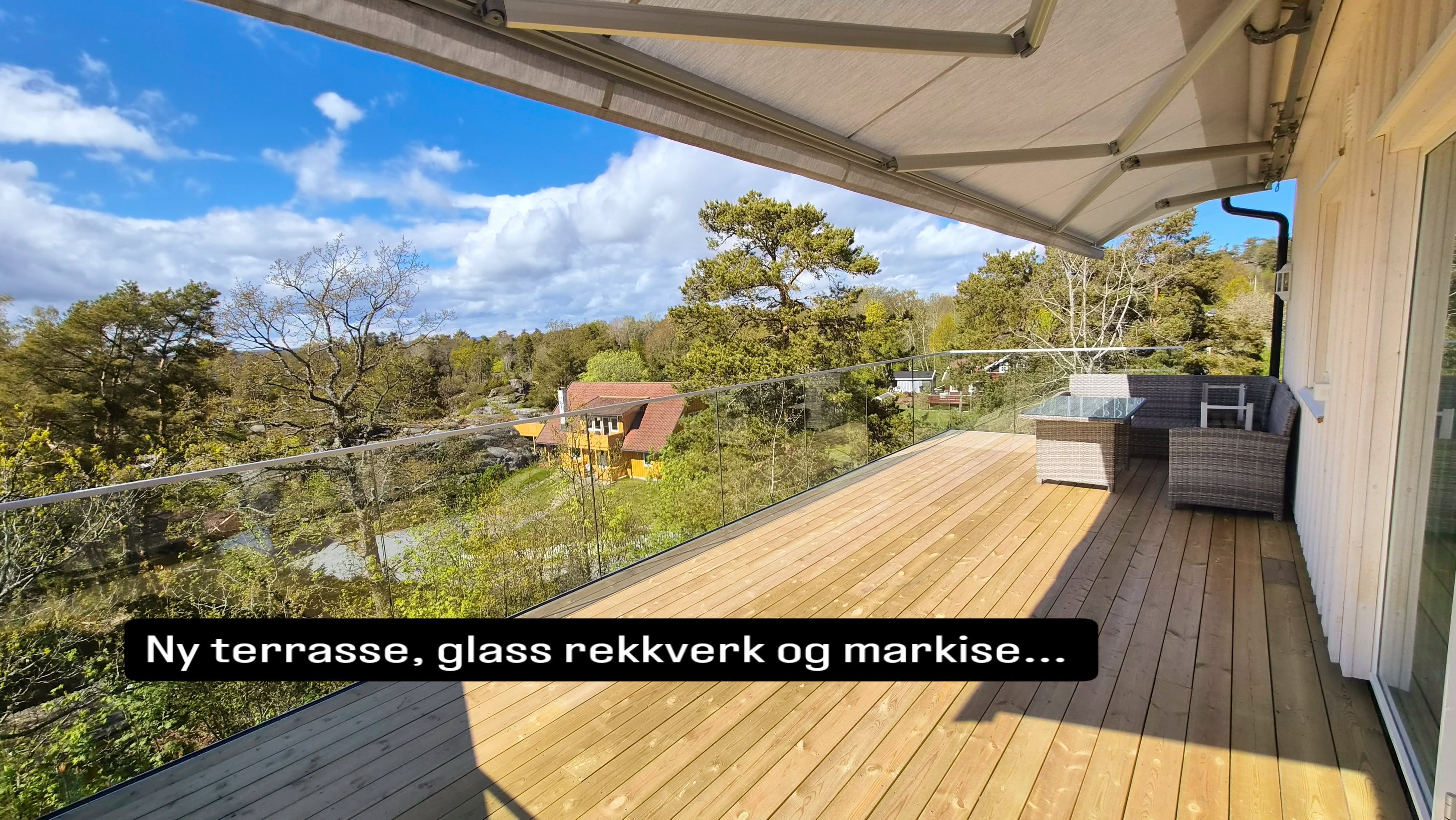 Flott rekkverk #onlevel #CG-glass og markise.