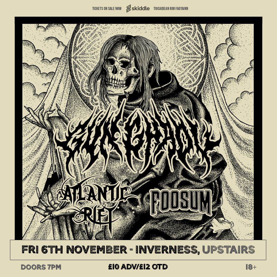 Gun Ghaol are the world’s only Gaelic metalcore band.
📍Upstairs, Inverness
📅 6th November
🕕 7pm - 10pm
Started in 2023 by vocalist Colin Stone as a TikTok channel, the project became a performing act in 2025 due to a growing fanbase. Now a five-piece, Gun Ghaol is Colin (vocals), Paul Martin & Ewan Cruickshank (guitars), Finlay Cable (bass), and Stuart Bradley (drums).
🎟️ Tickets: Link in bio x
#InvernessEvents #LiveMusicScotland #ScottishMusic #UpstairsInverness #GunGhaol #HighlandsNights #WhatsOnInverness