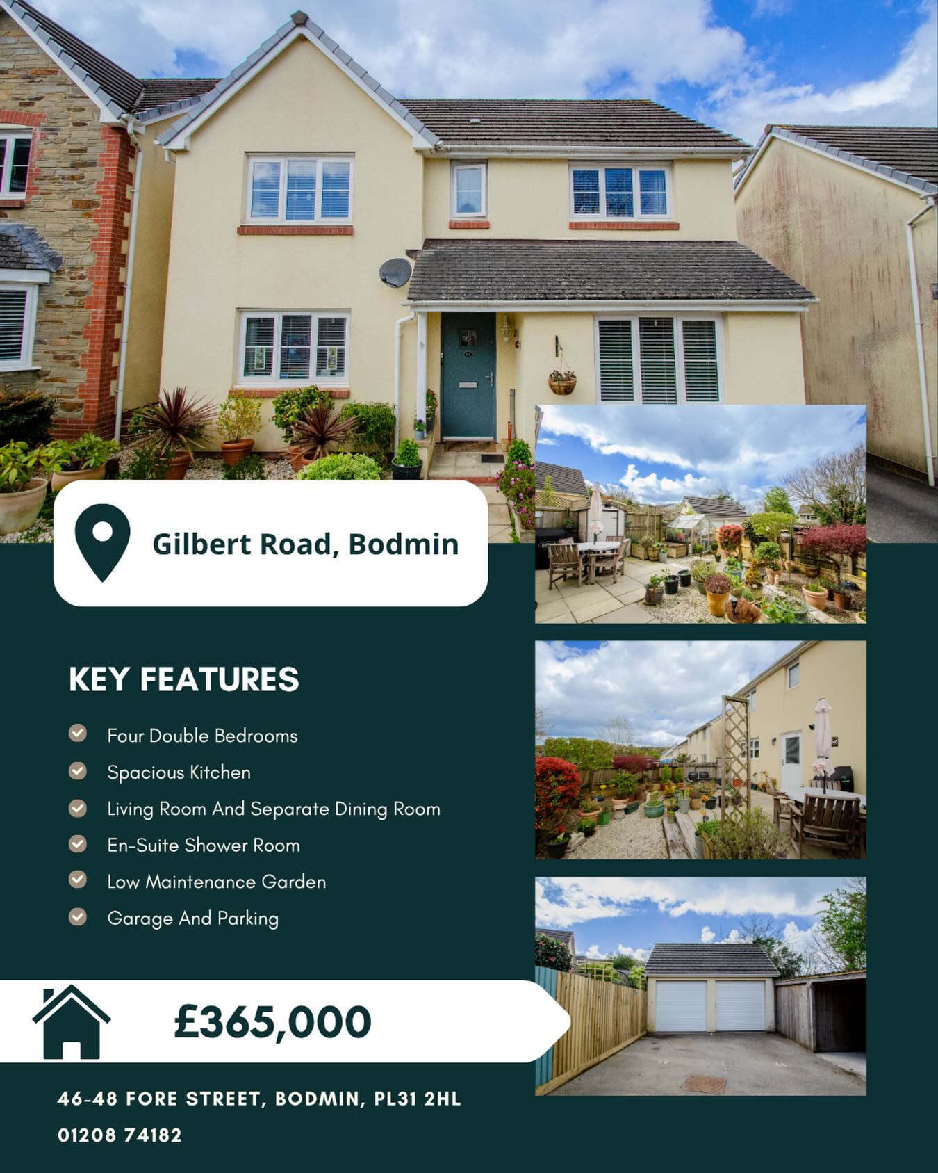 🙌 NEW PRICE 🙌
📍42 Gilbert Road, Bodmin
🏠 £365,000
This immaculately presented four-bedroom detached residence offers generous living space, modern convenience, and a layout perfectly suited to contemporary family living. Ready to move into, the property has been well maintained throughout and provides both comfort and practicality.
To enquire about this property, please call our Bodmin Branch on 01208 74182 📞
#cornwallliving #cornishestateagents #propertiesforsale